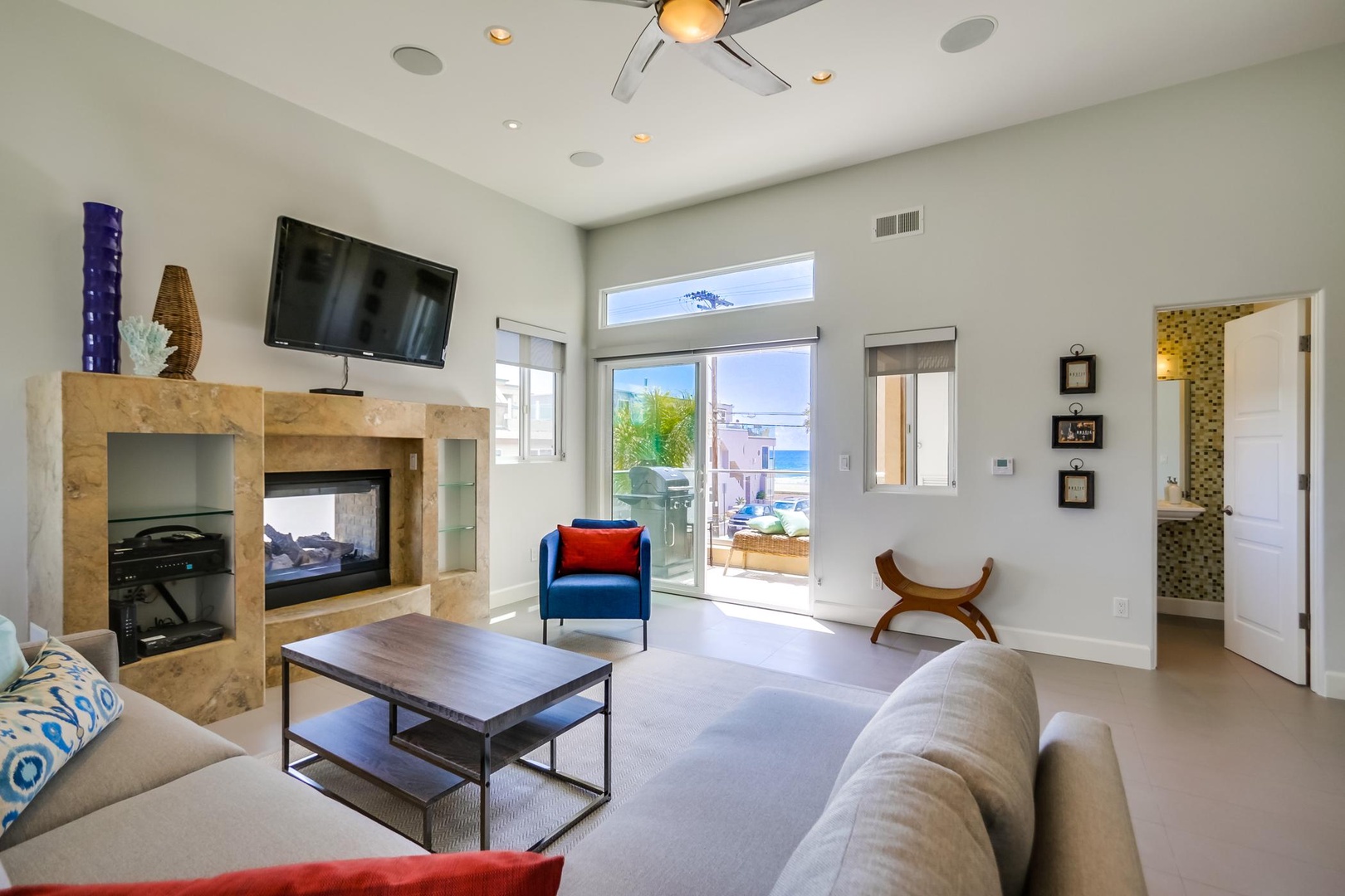 Living room with ocean view