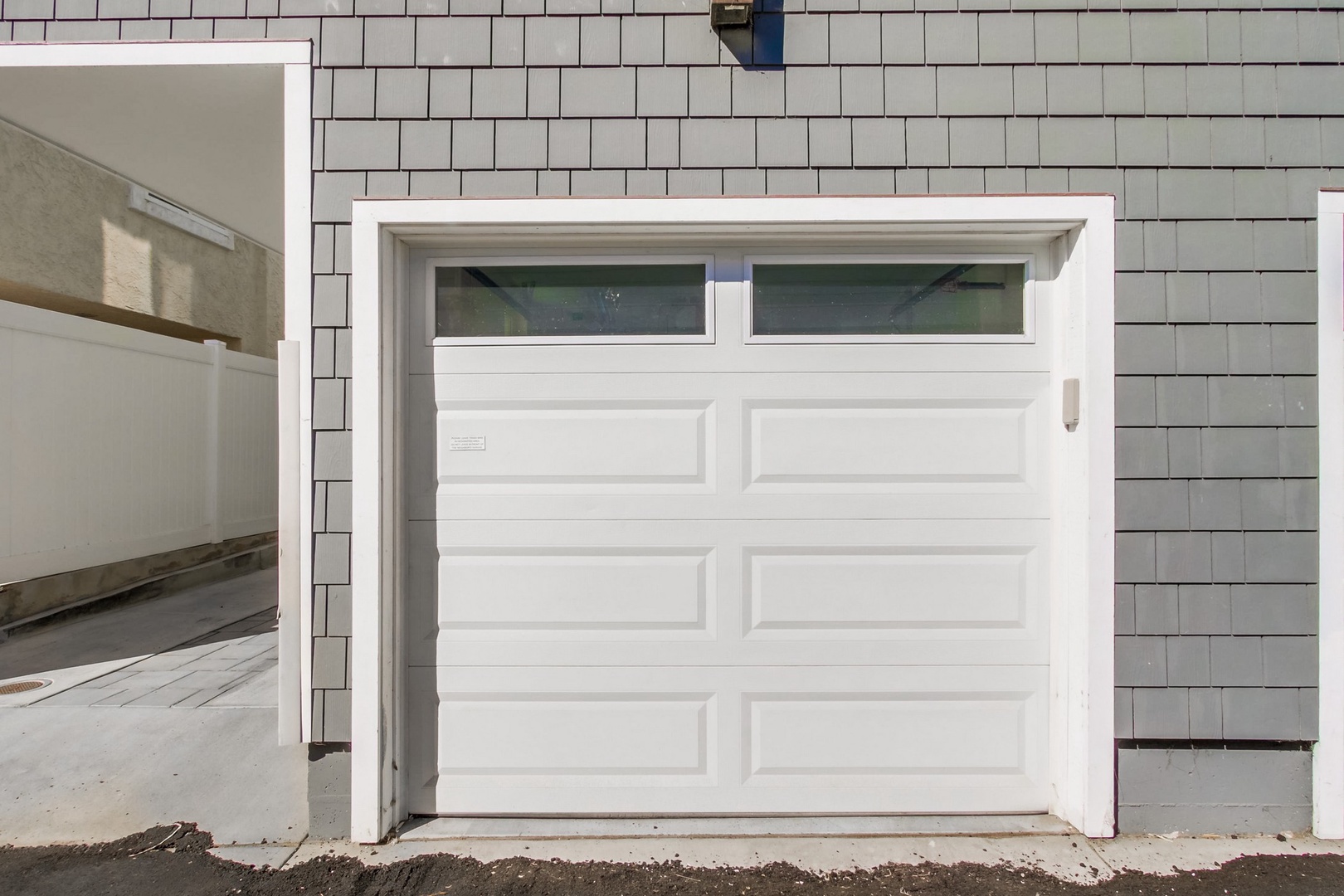 Compact garage + one outdoor space