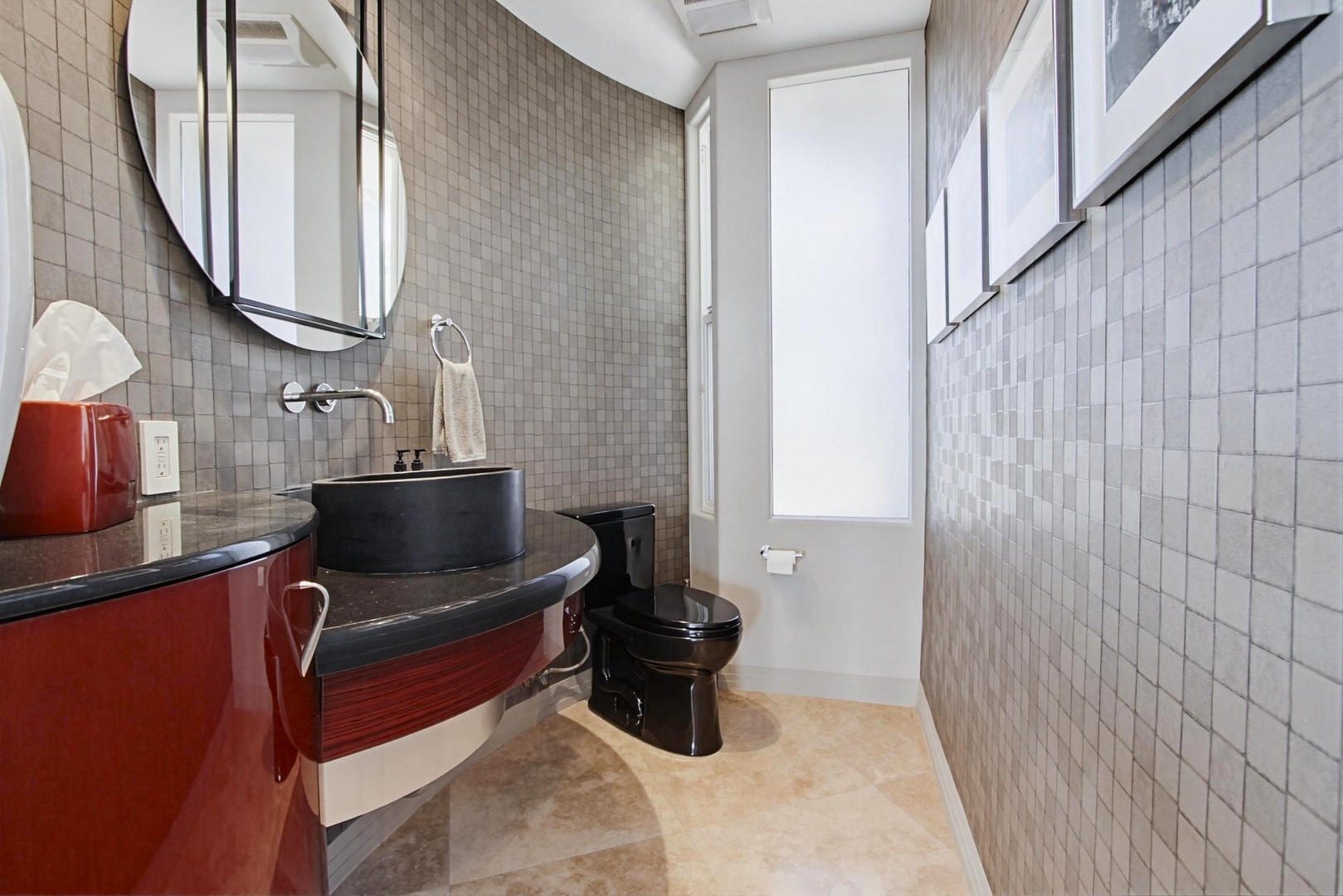 Main level powder bathroom