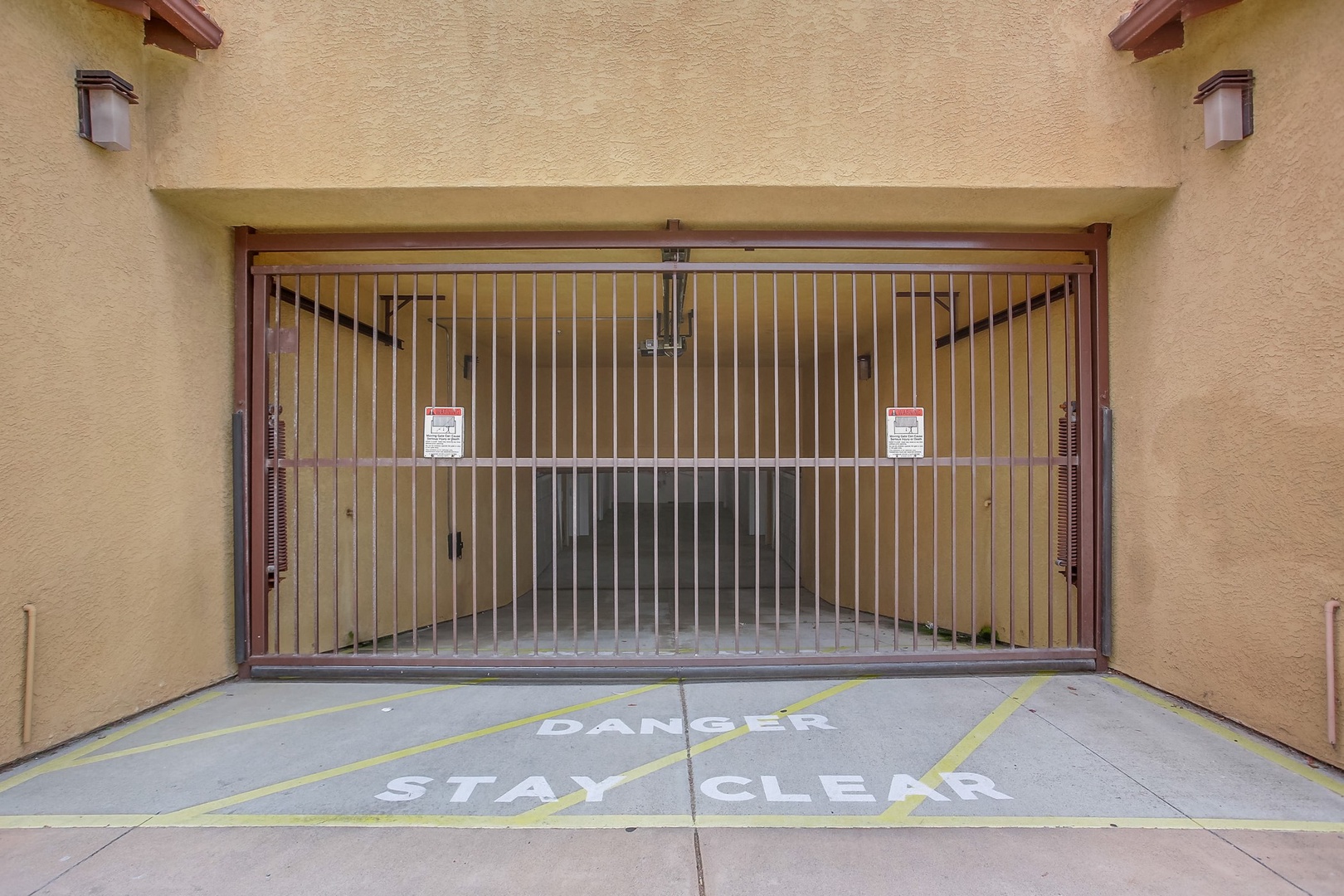 Entrance to garage off alley