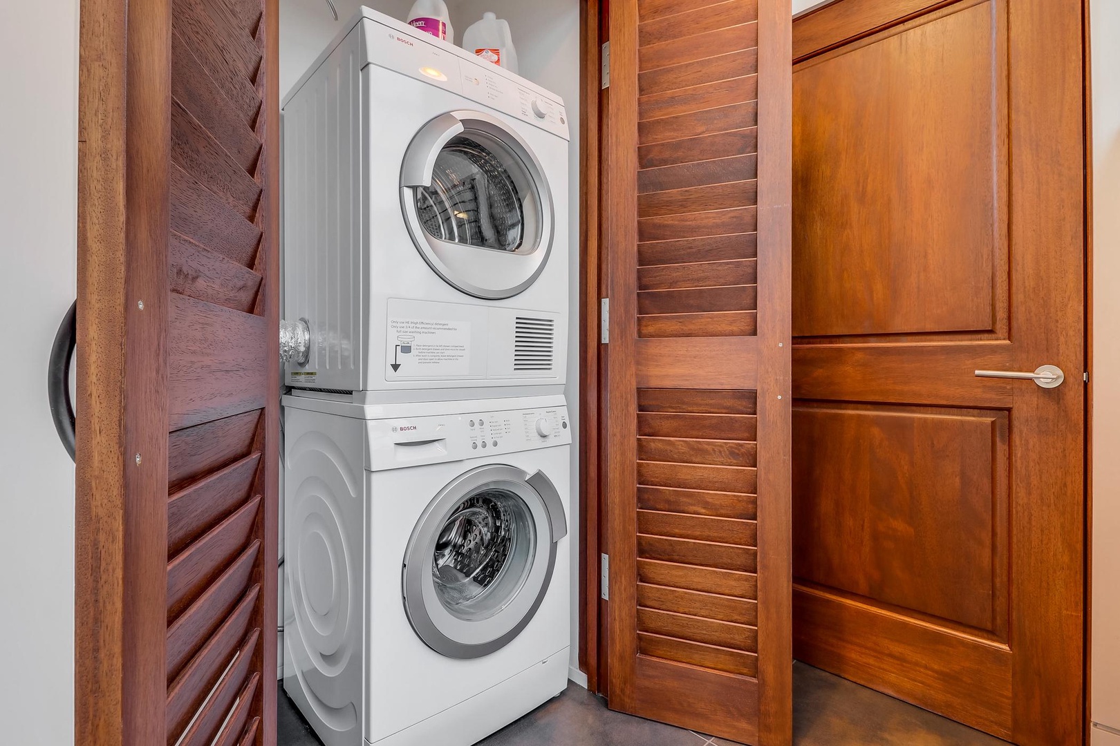 An in-home stack laundry