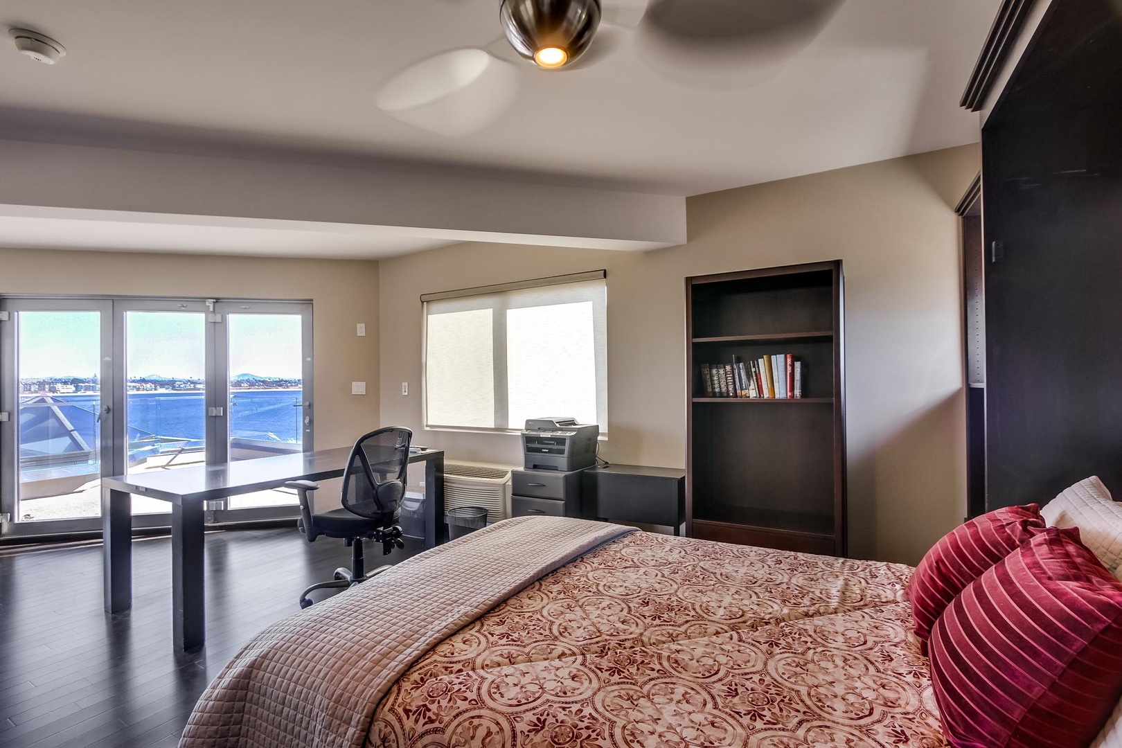 Bedroom 4 with water views and bathroom