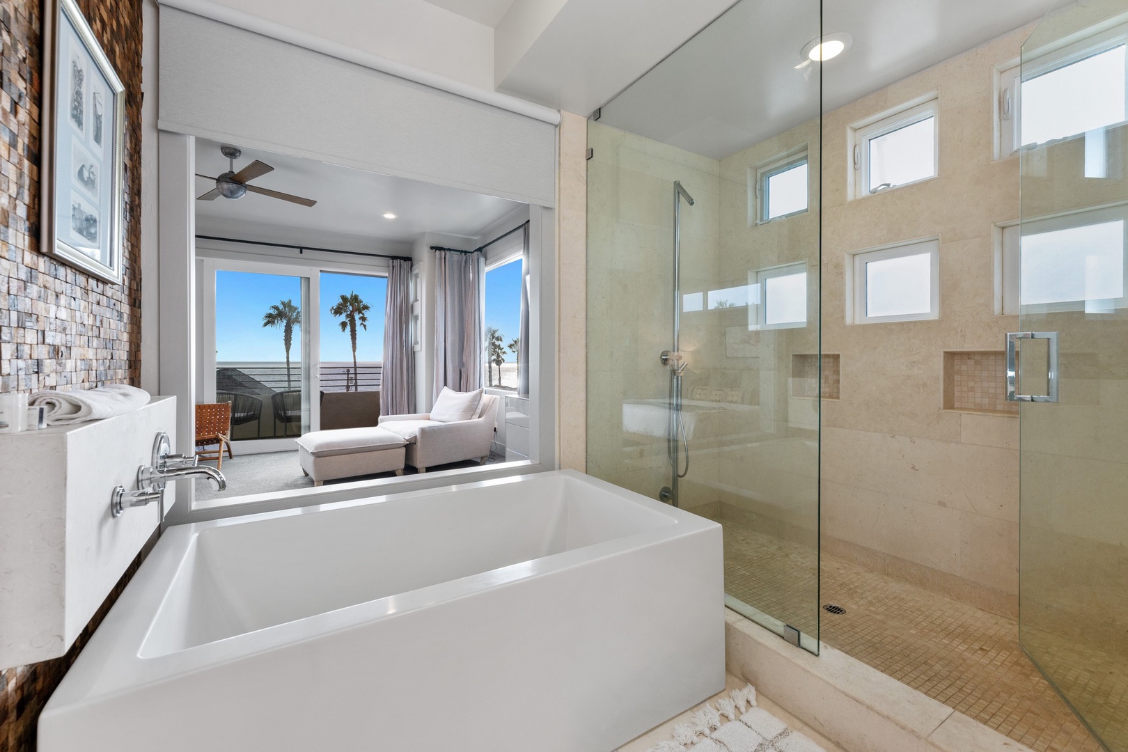 Ocean views from the soaking tub