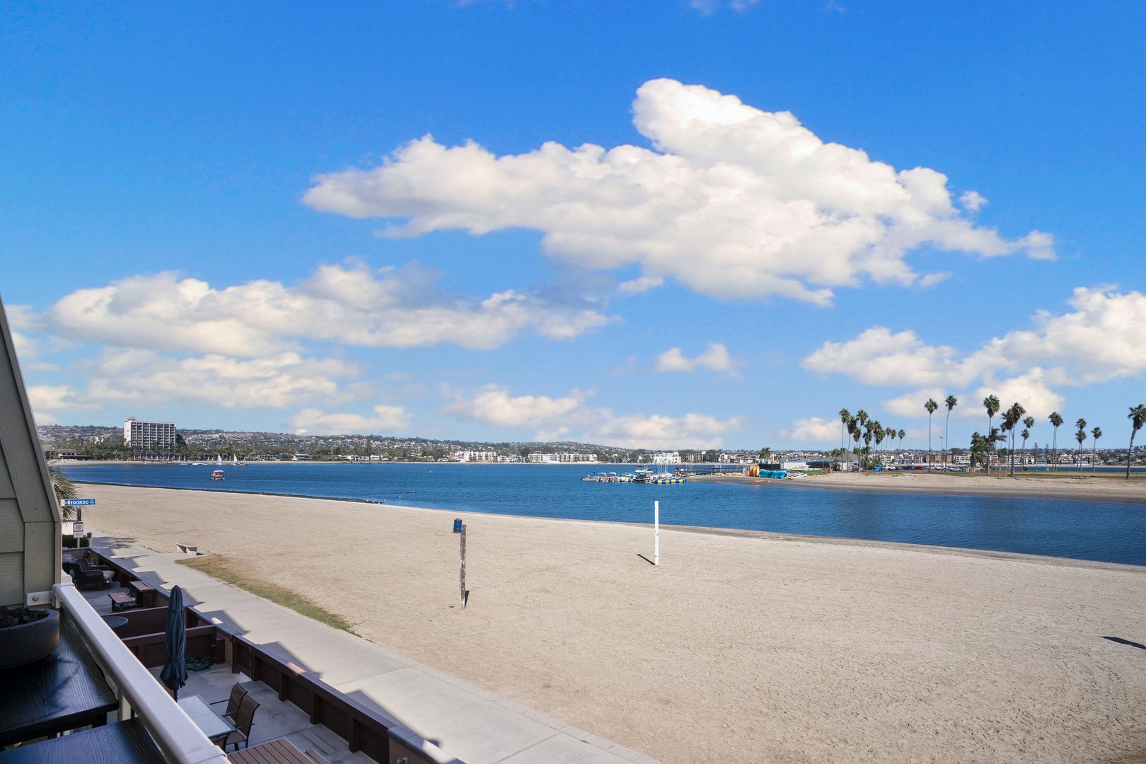 Views of the beach out front