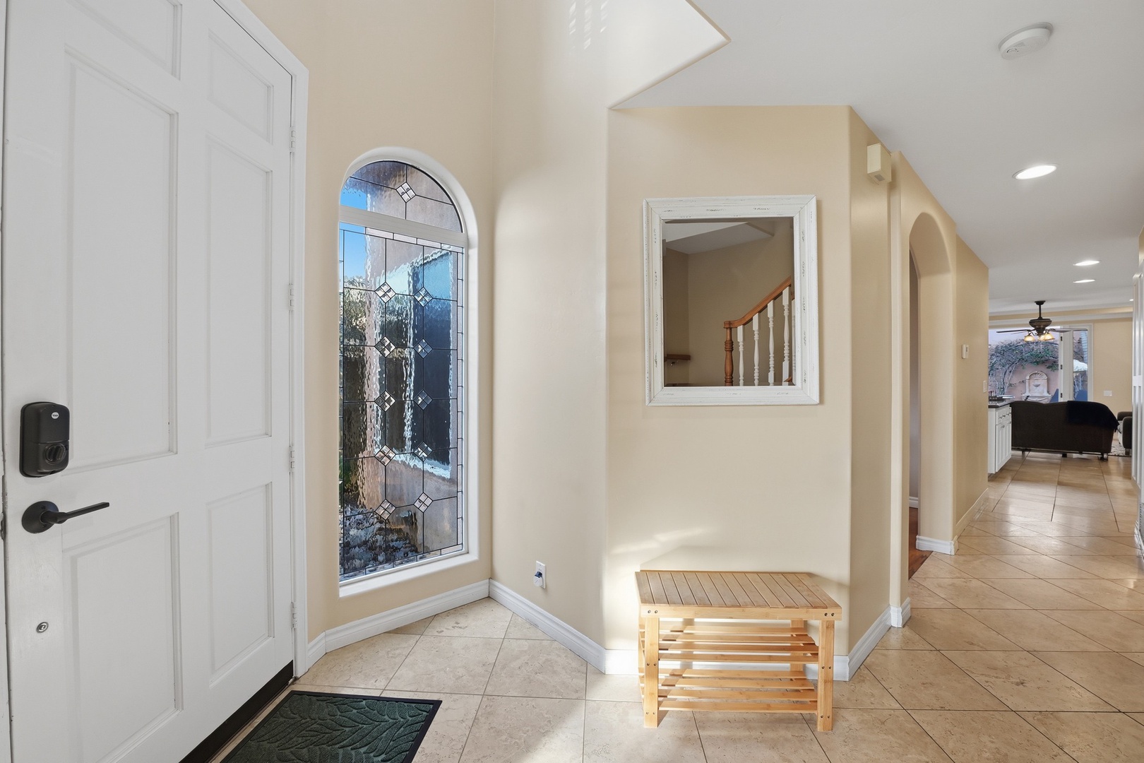 Entry foyer towards dining and kitchen