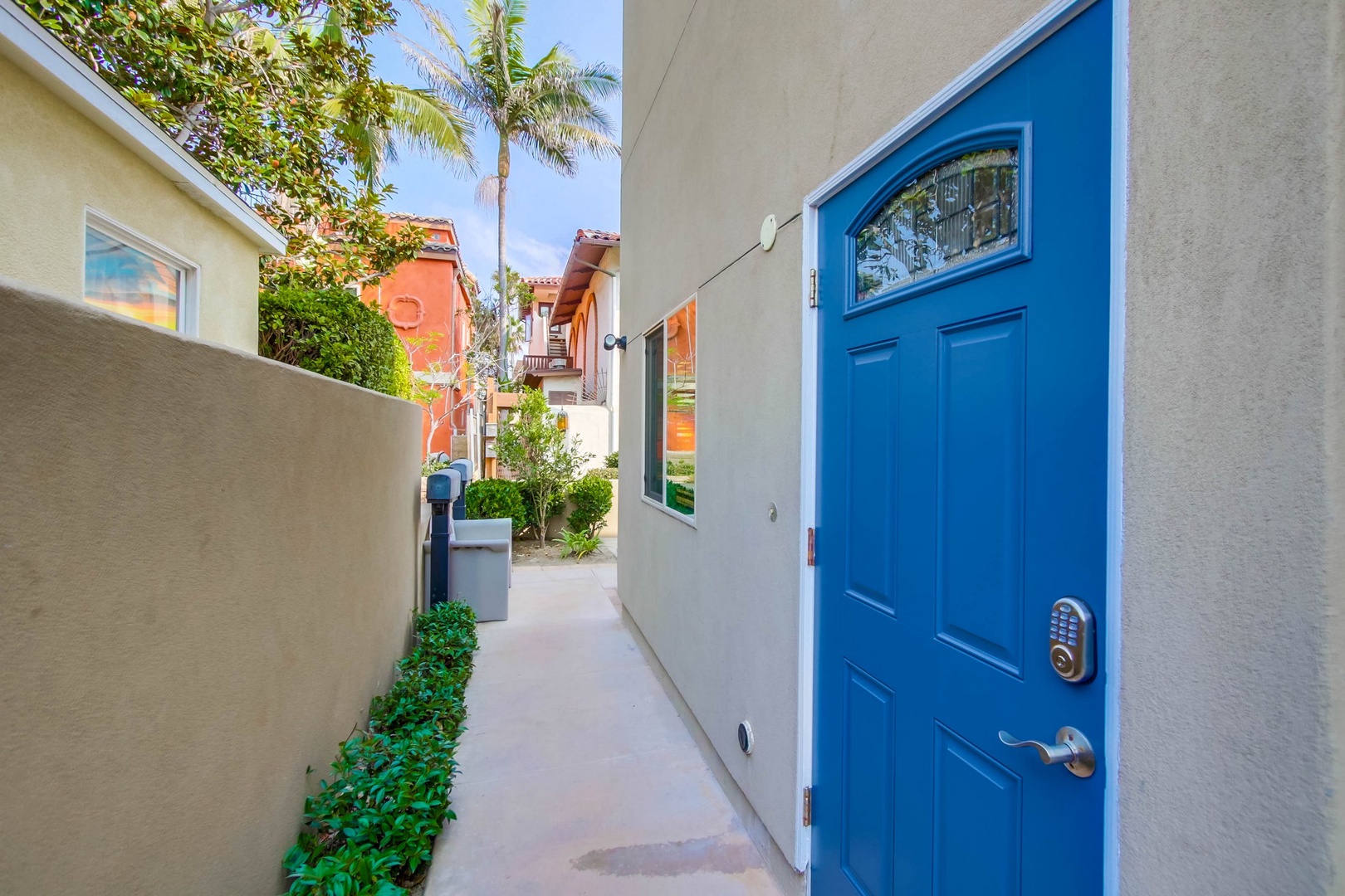 Side entrance to lower level home