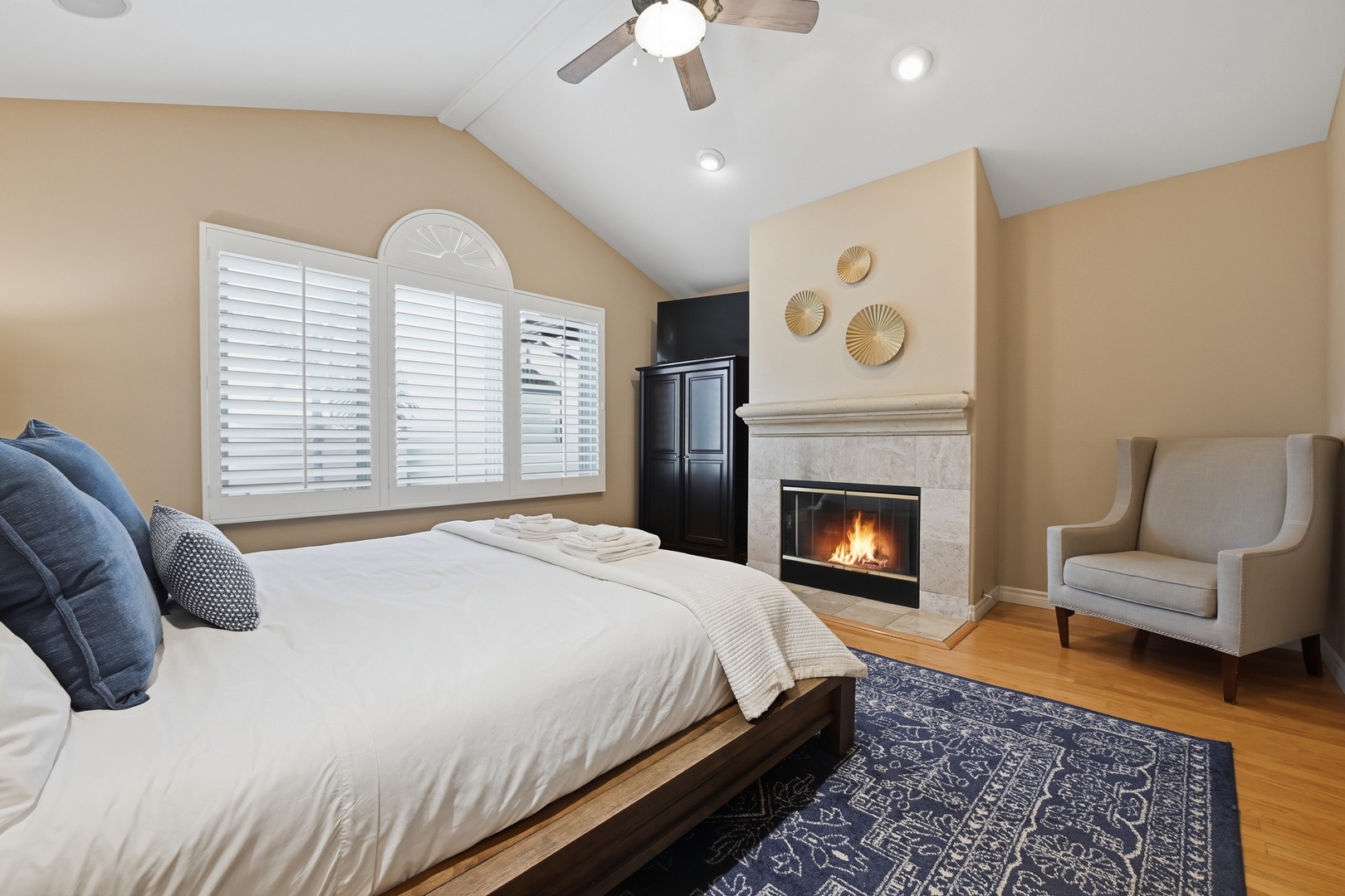 Primary Suite with a Ceiling Fan