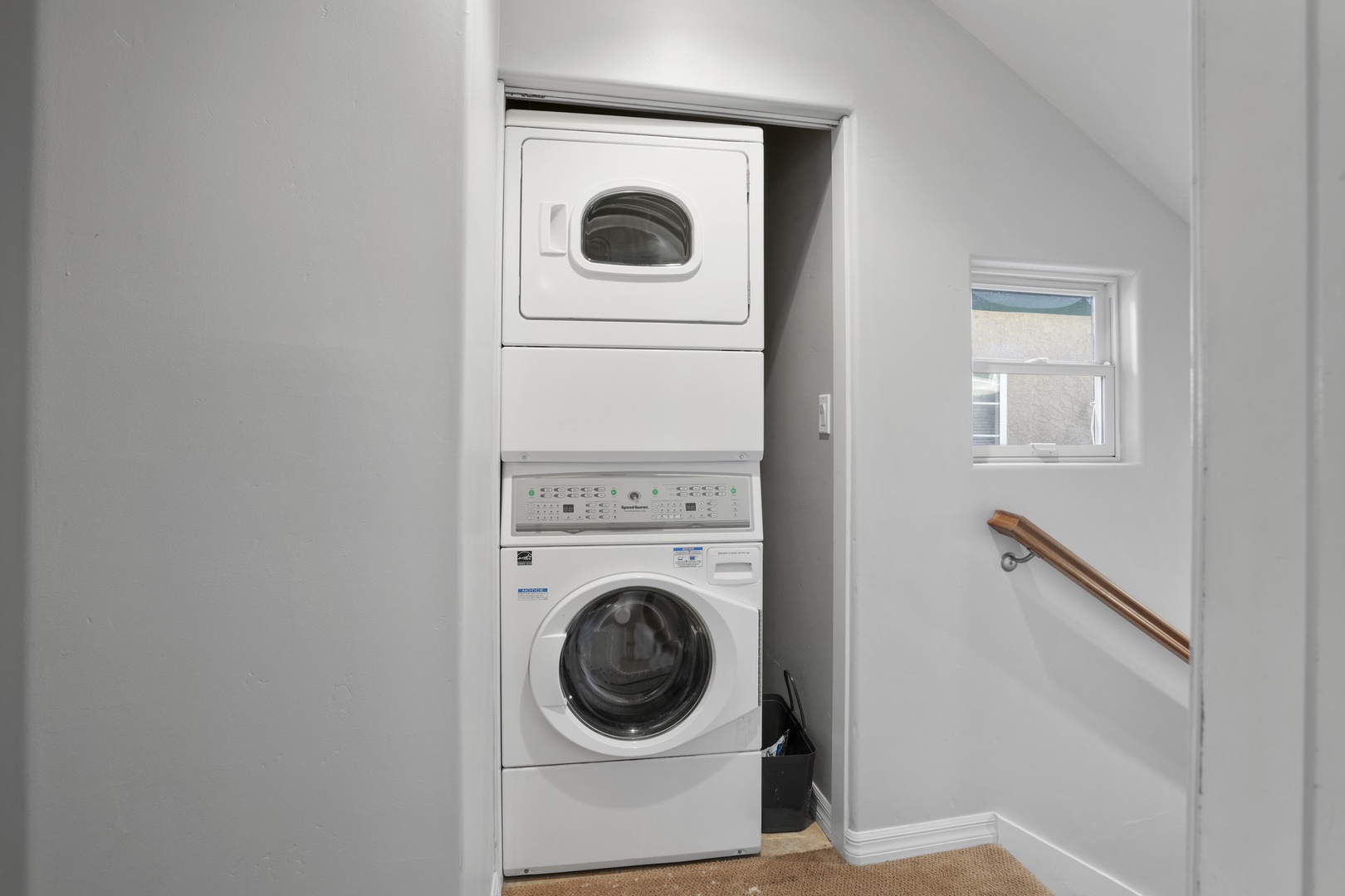 In-home stack laundry
