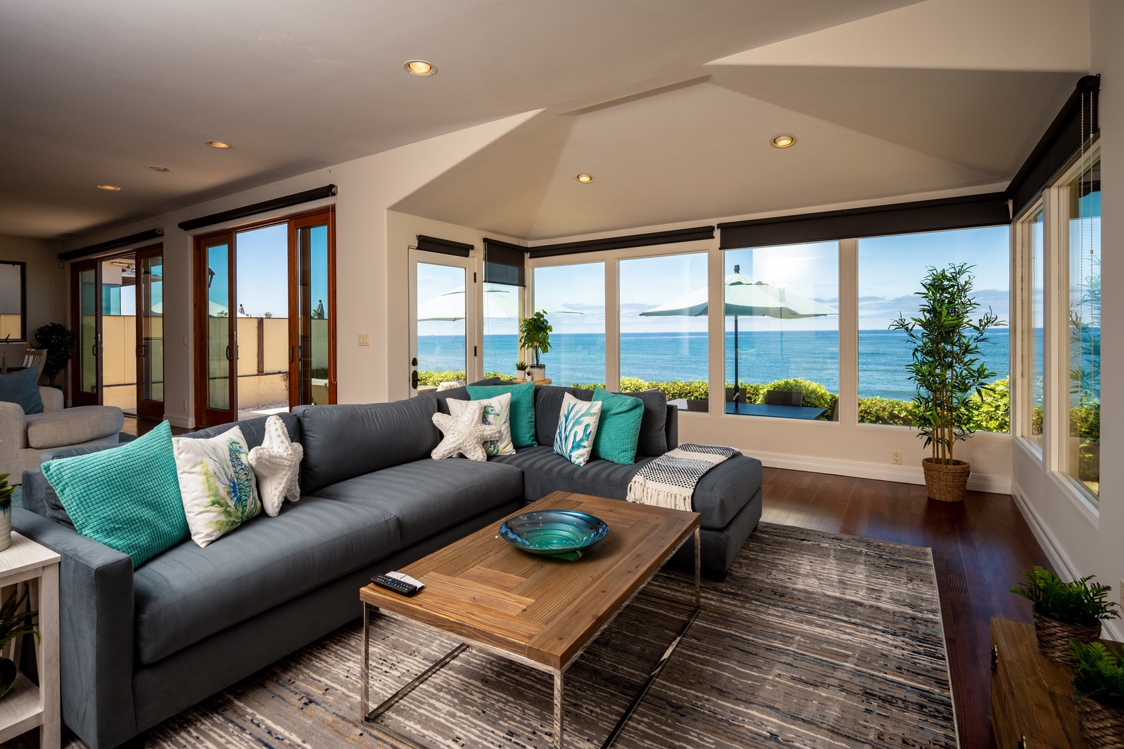 Living area with ocean views