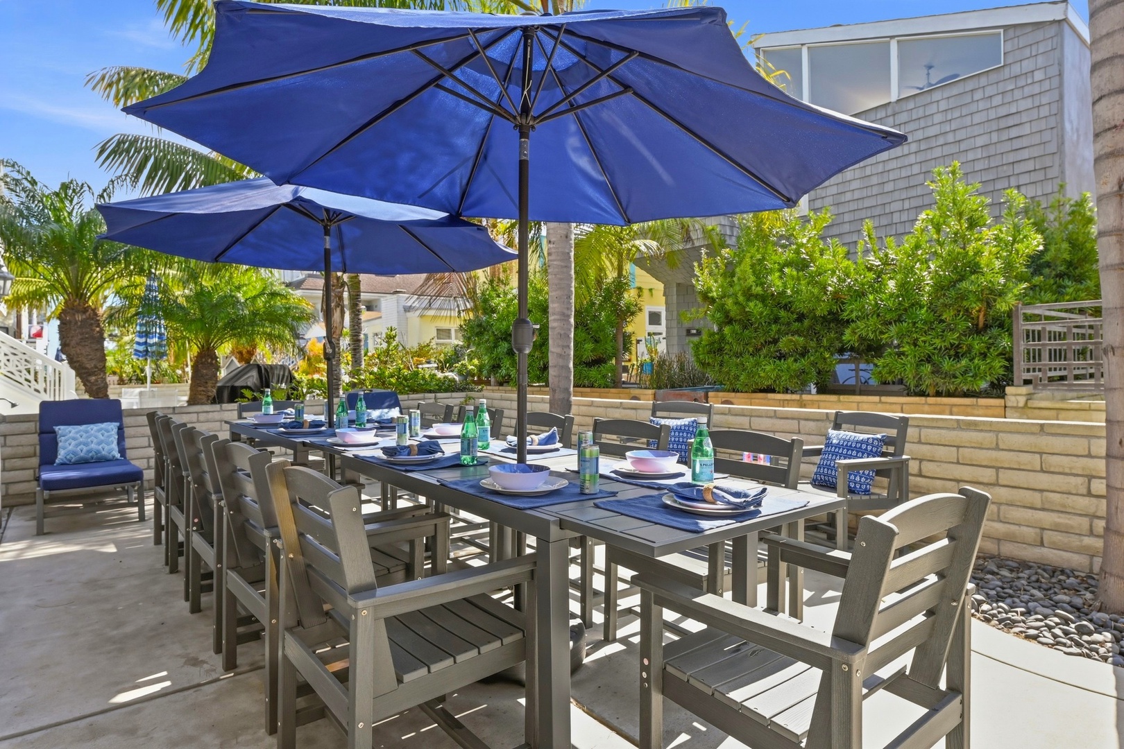 Courtyard dining table