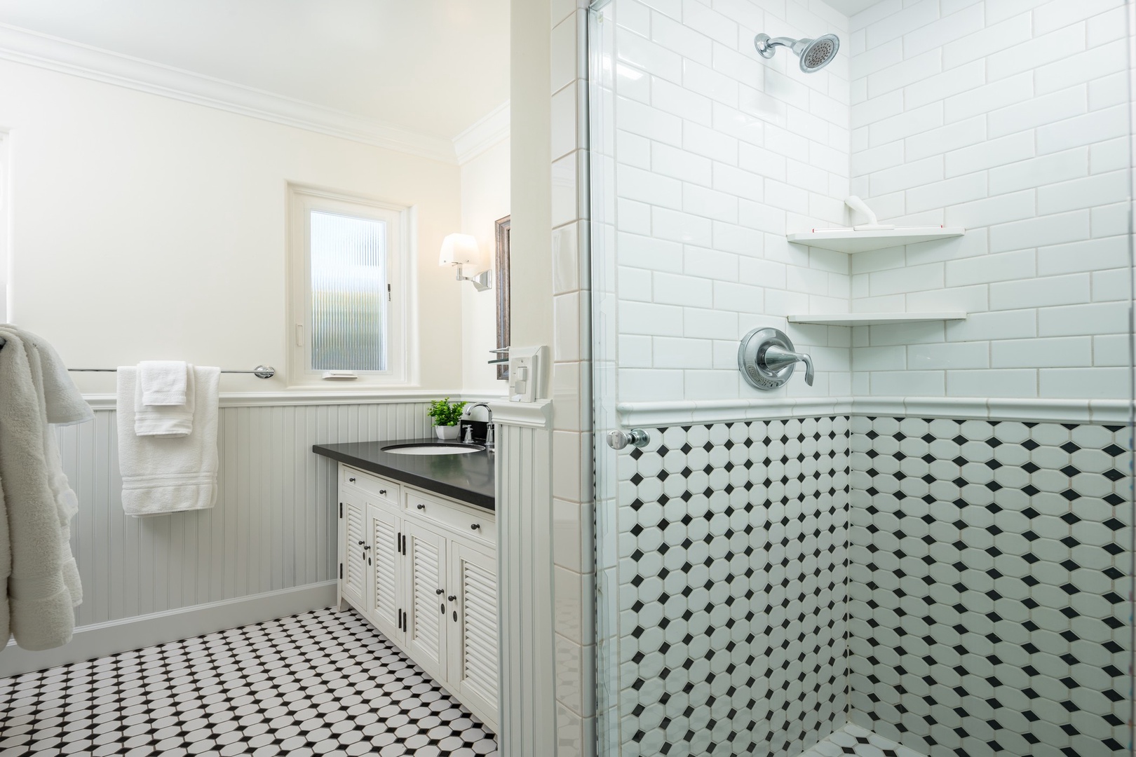 Hall bathroom with shower