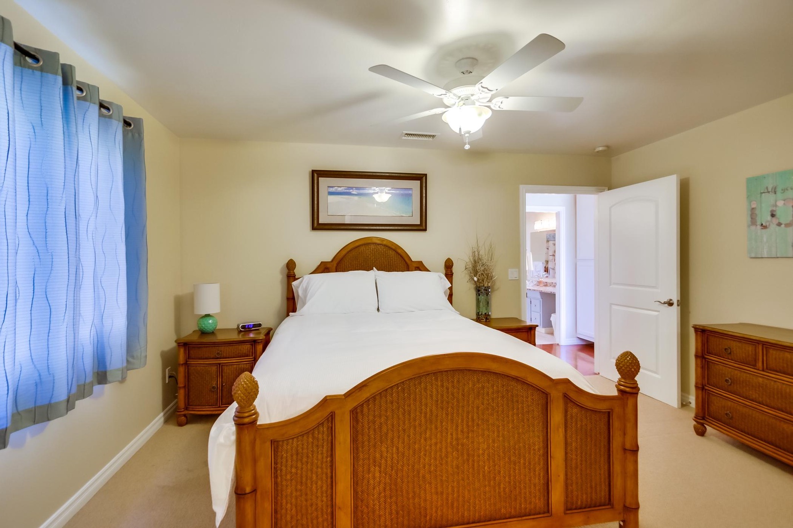 Bedroom 1 Suite with ceiling fan
