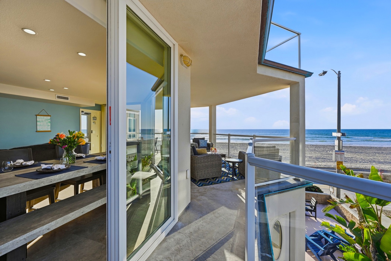 Large ocean-view wrap-around deck