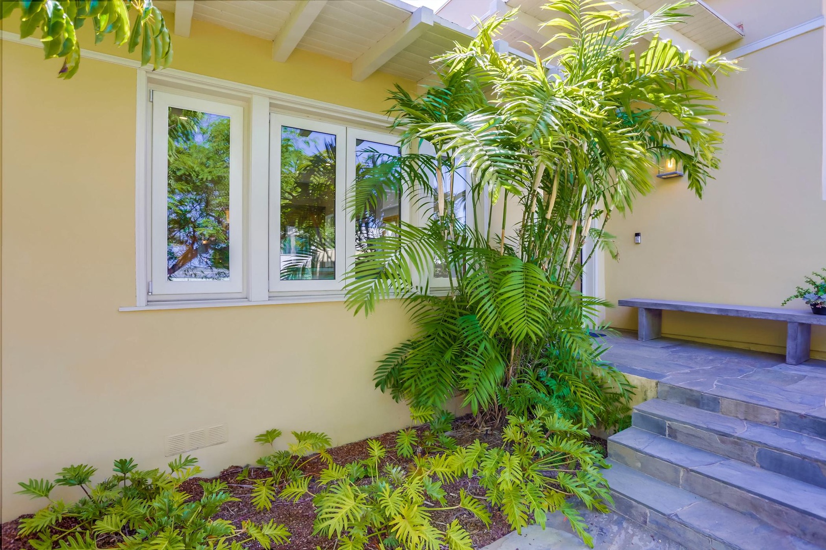 Stairs to the the front entry