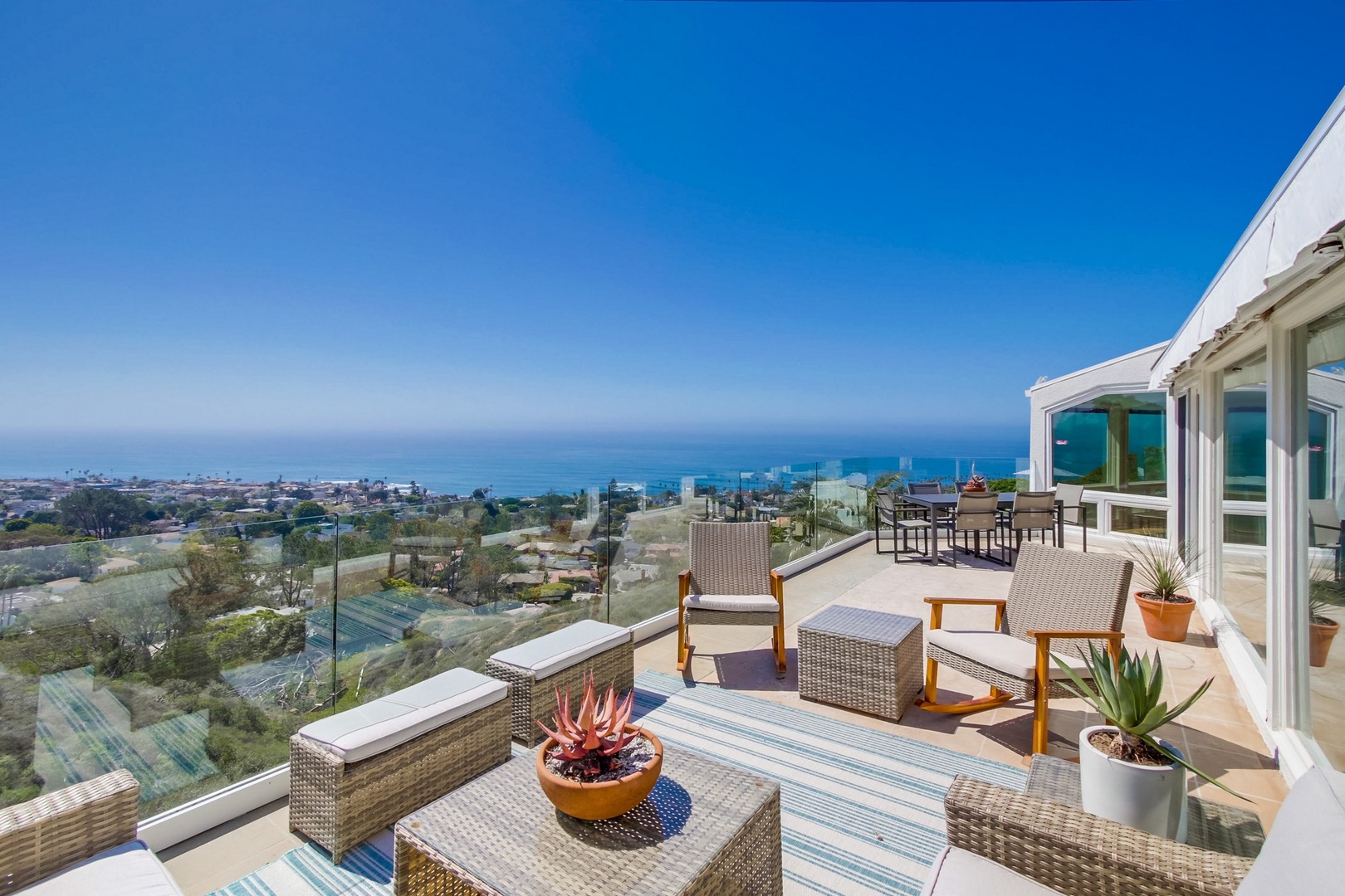 Terrace with outdoor dining table