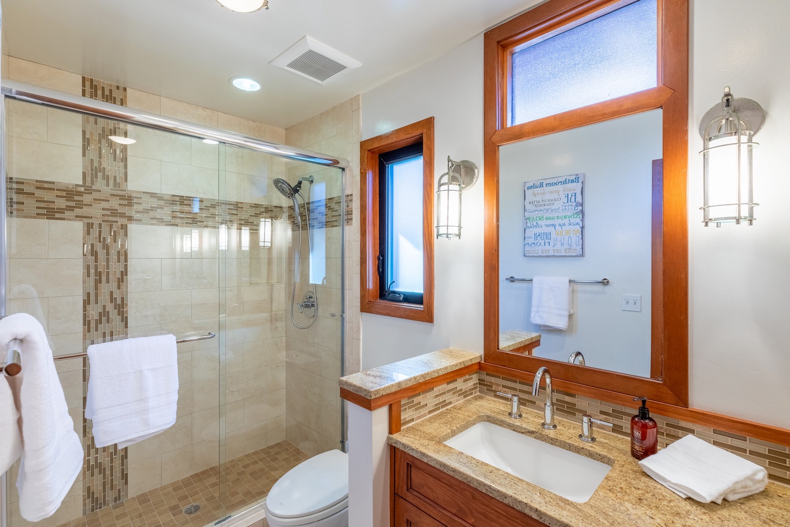 Hall bathroom with shower