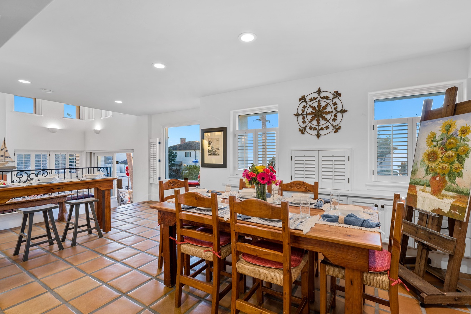 Dining room with views