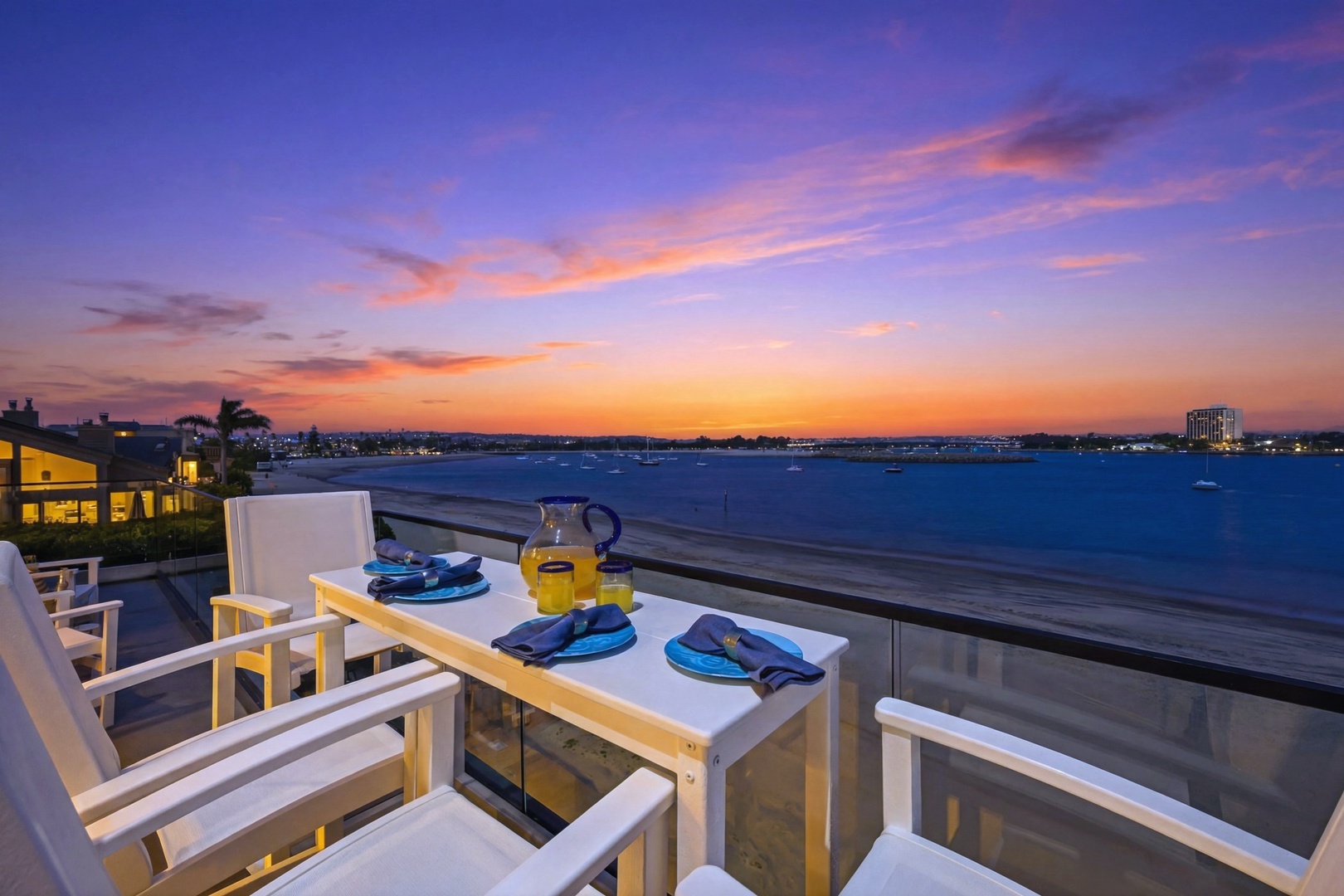 Sunset glow over Mission Bay San Diego