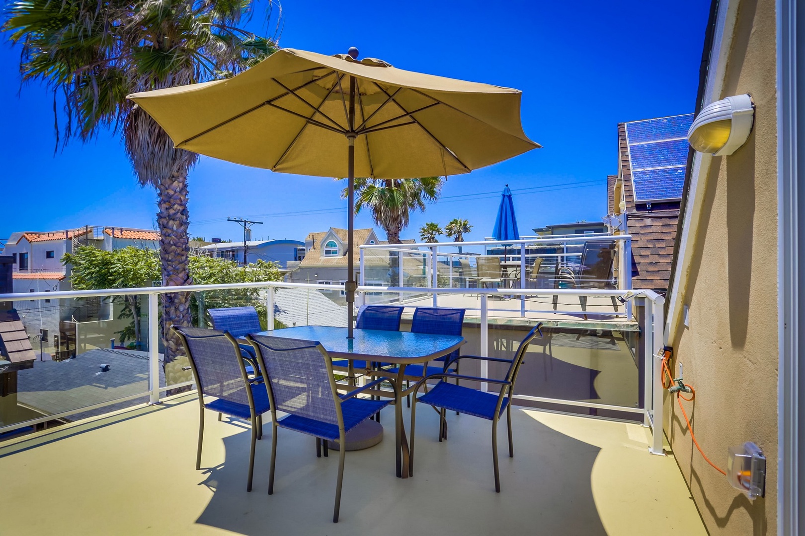 Rooftop deck dining set