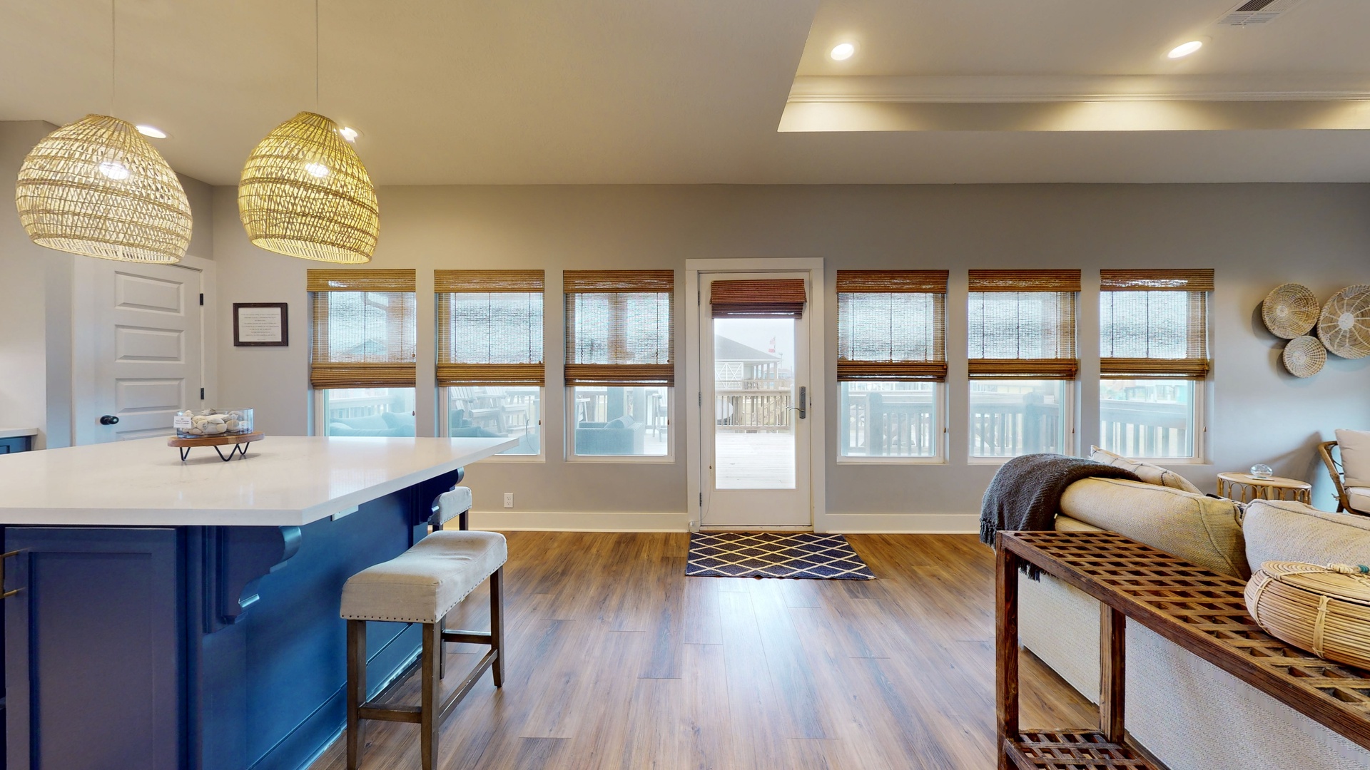 Looking towards deck