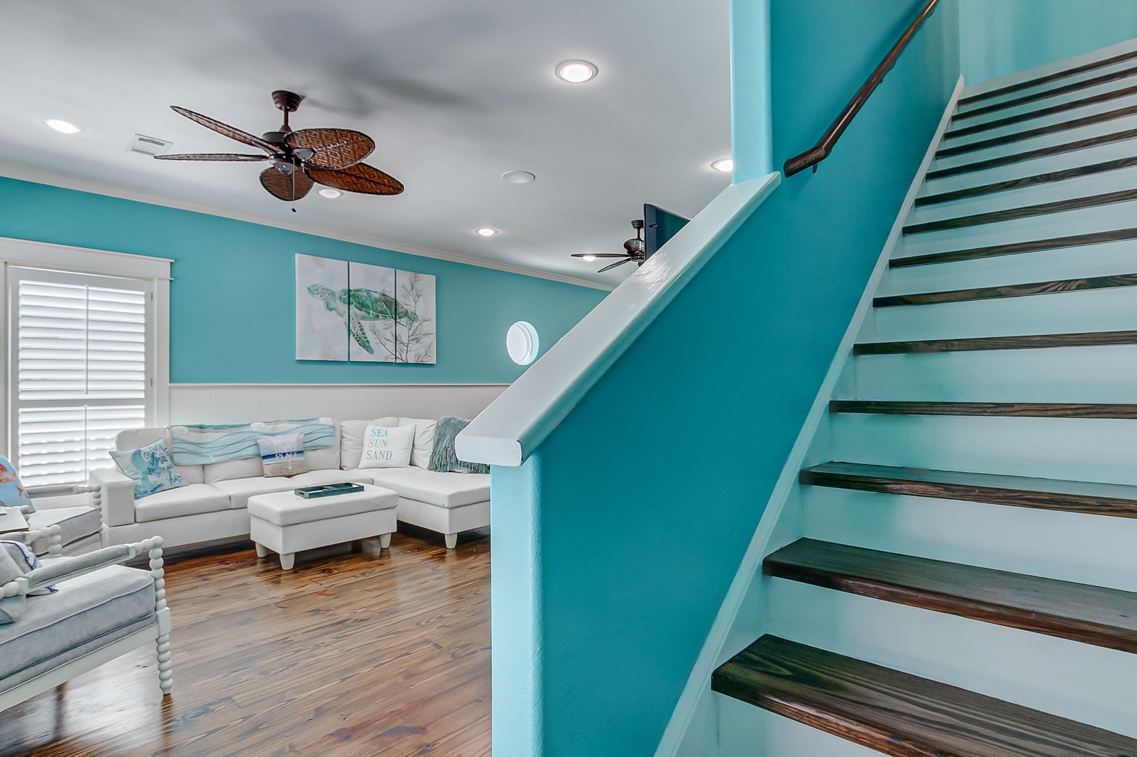 Stairs to upper level