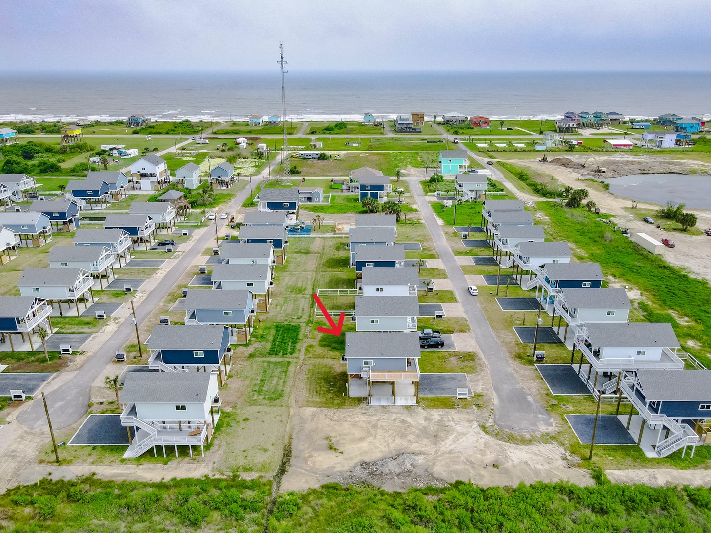 Aerial to Beach