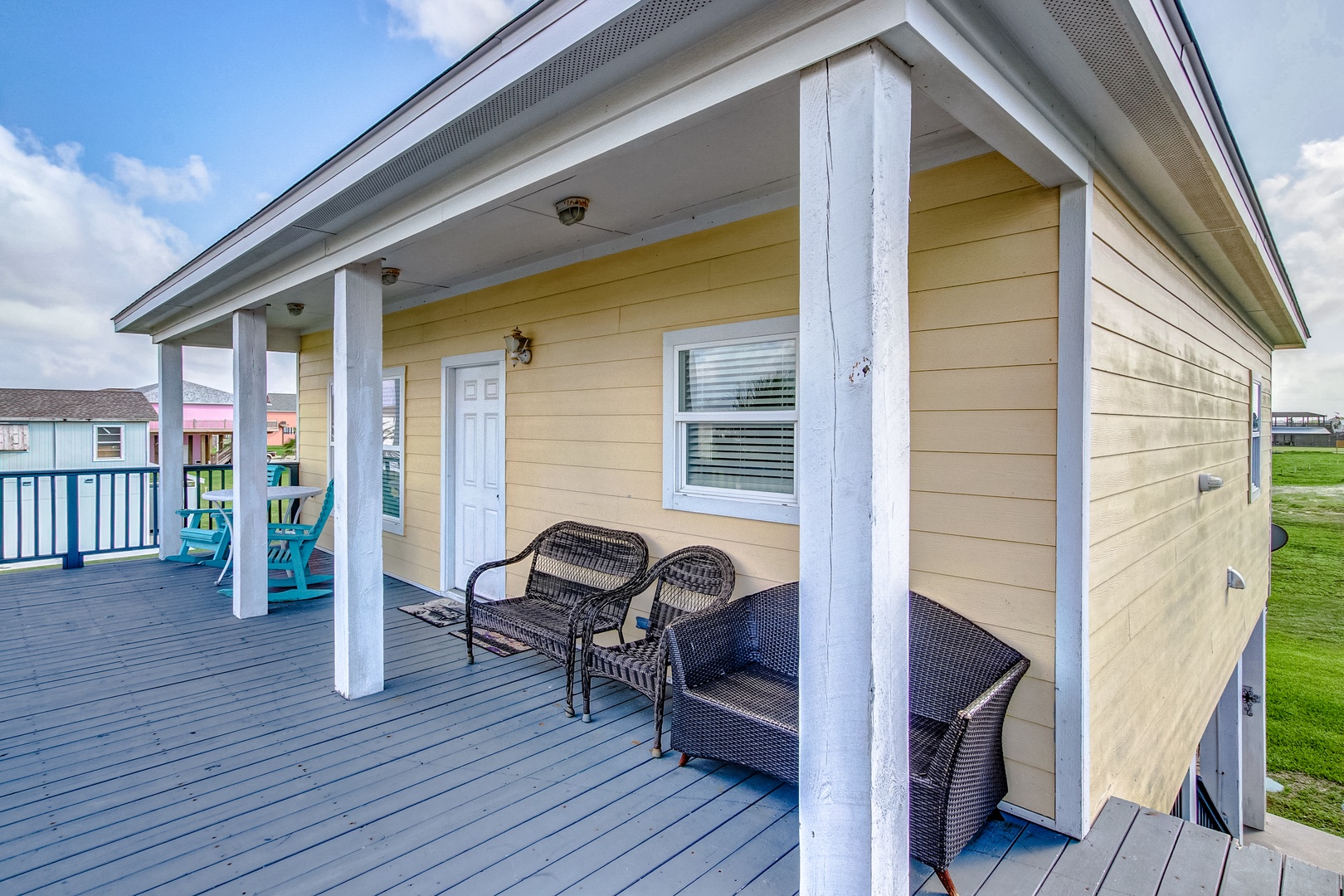 Covered deck seating