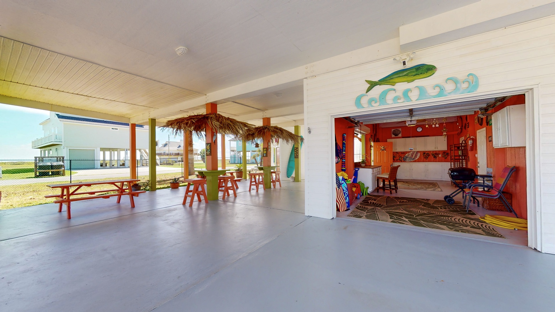 Tiki Bar and outdoor seating