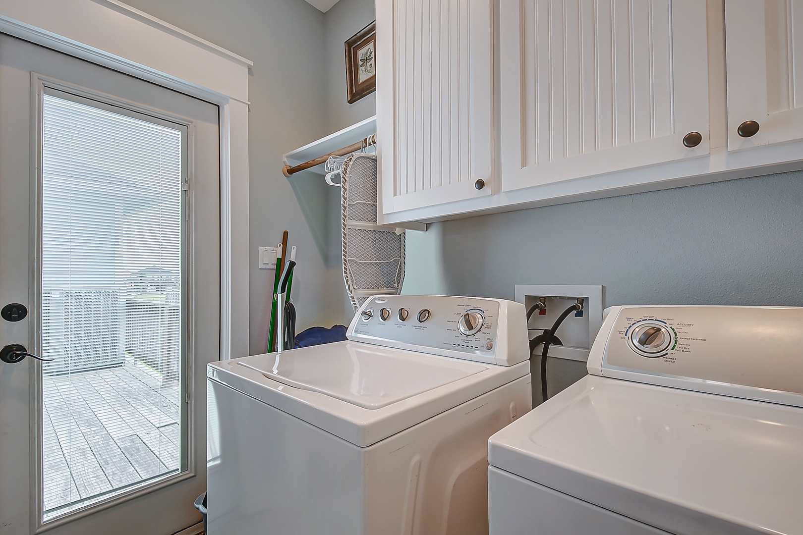 Laundry room deck access