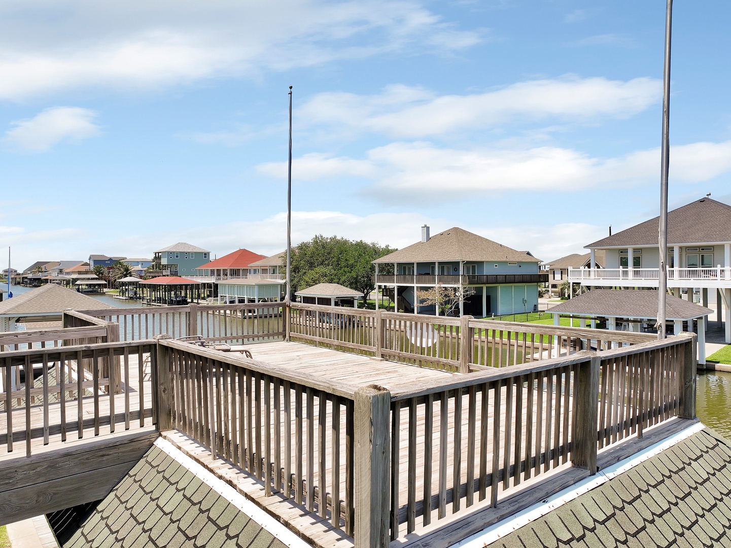 Sunning deck over the canal