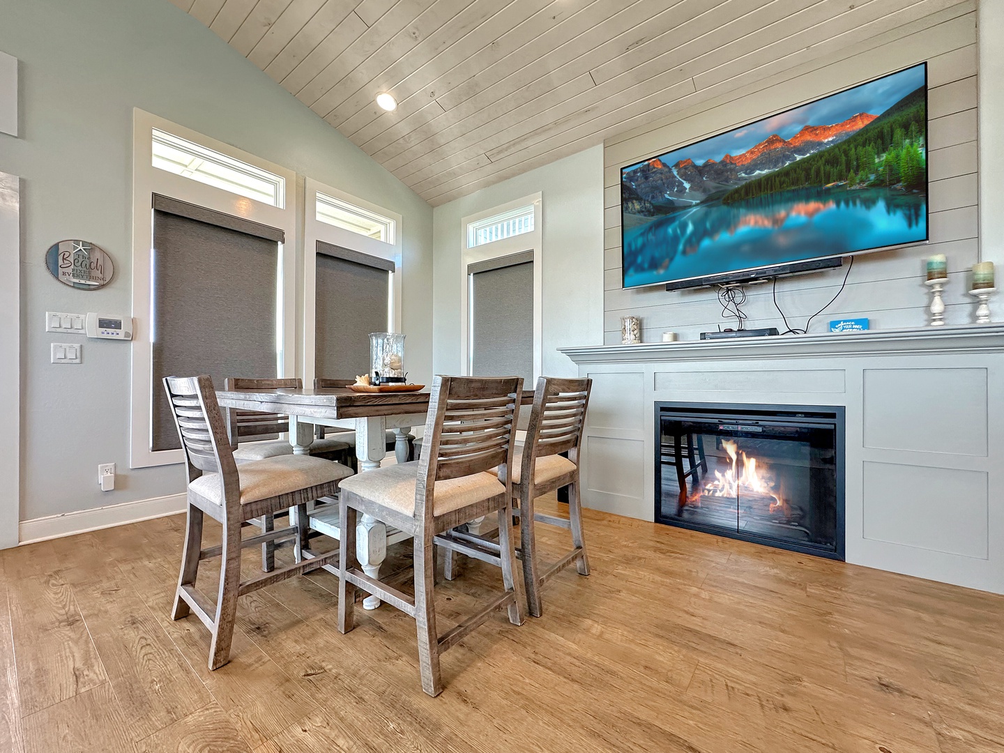 Dining by the Fireplace