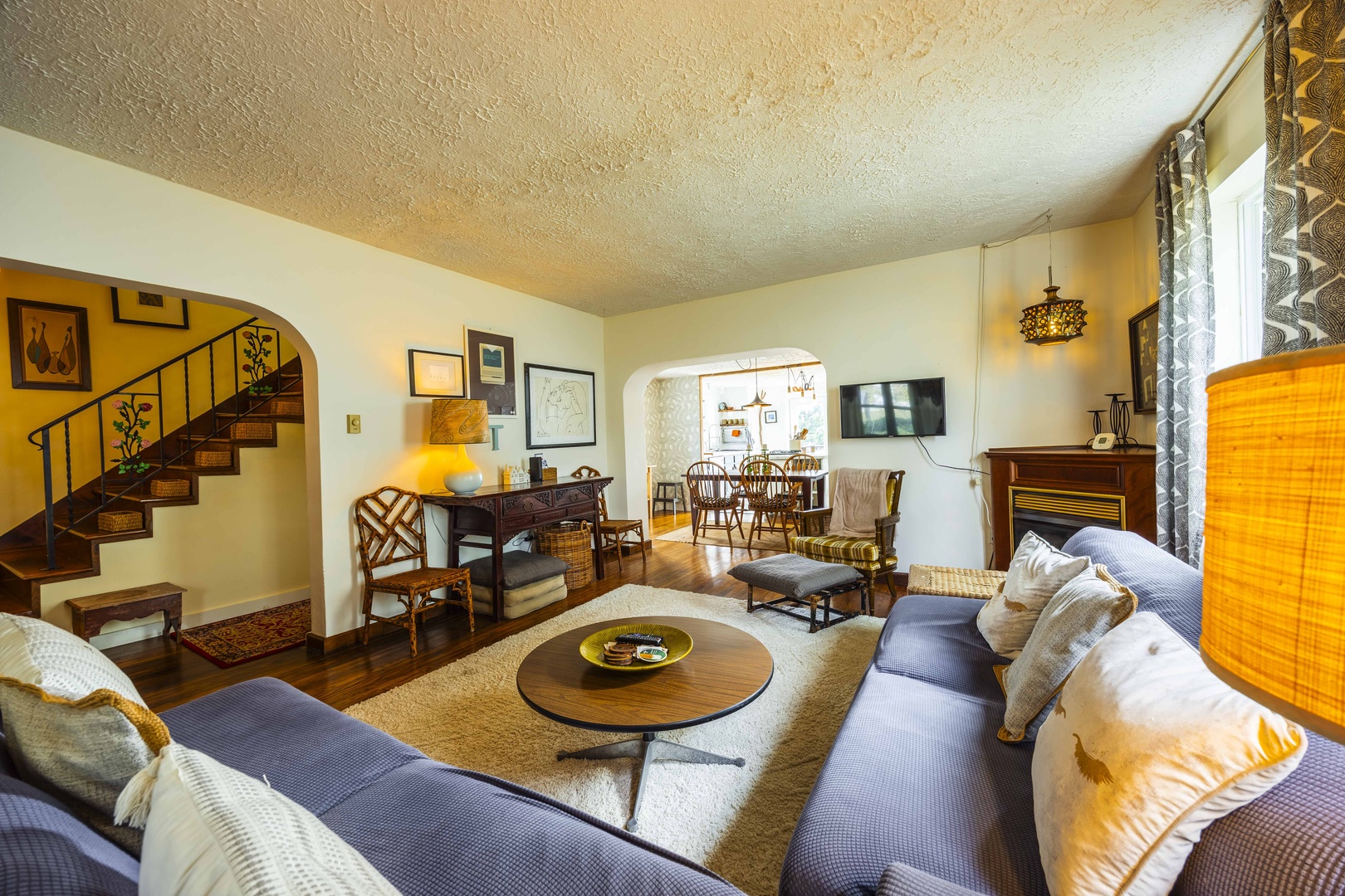 Living Room Area with Smart TV