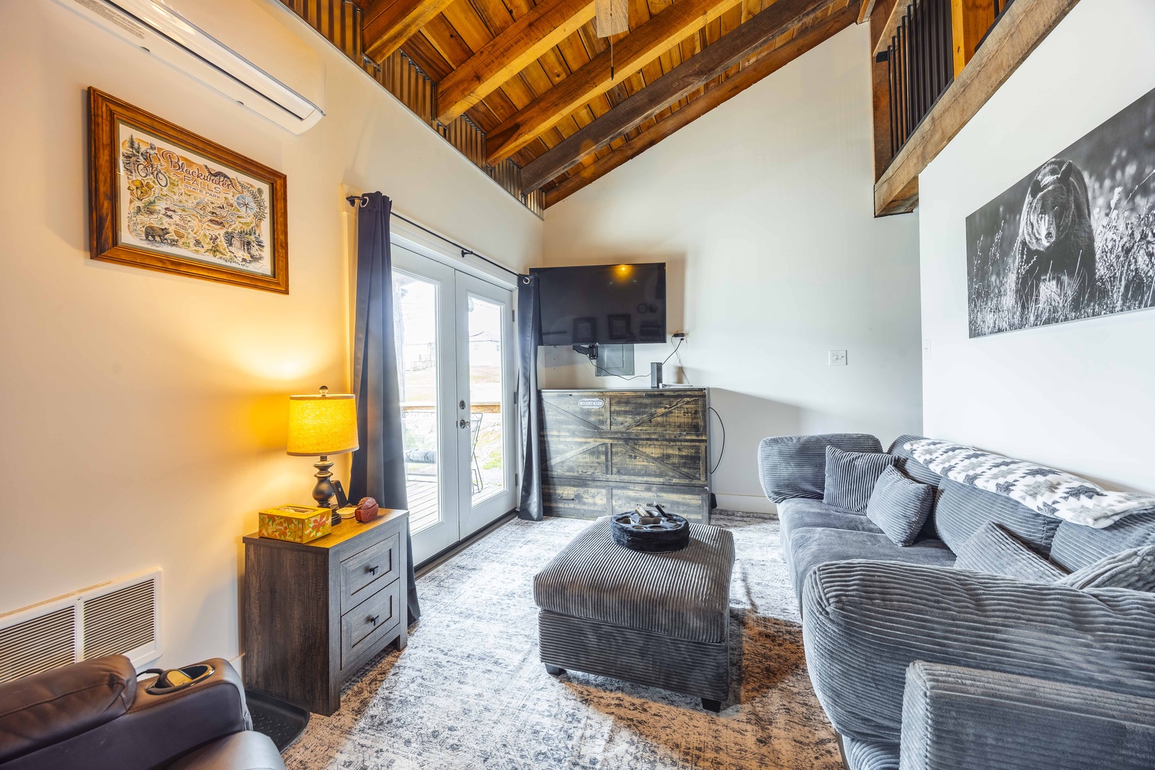 Living Room Area with Smart TV