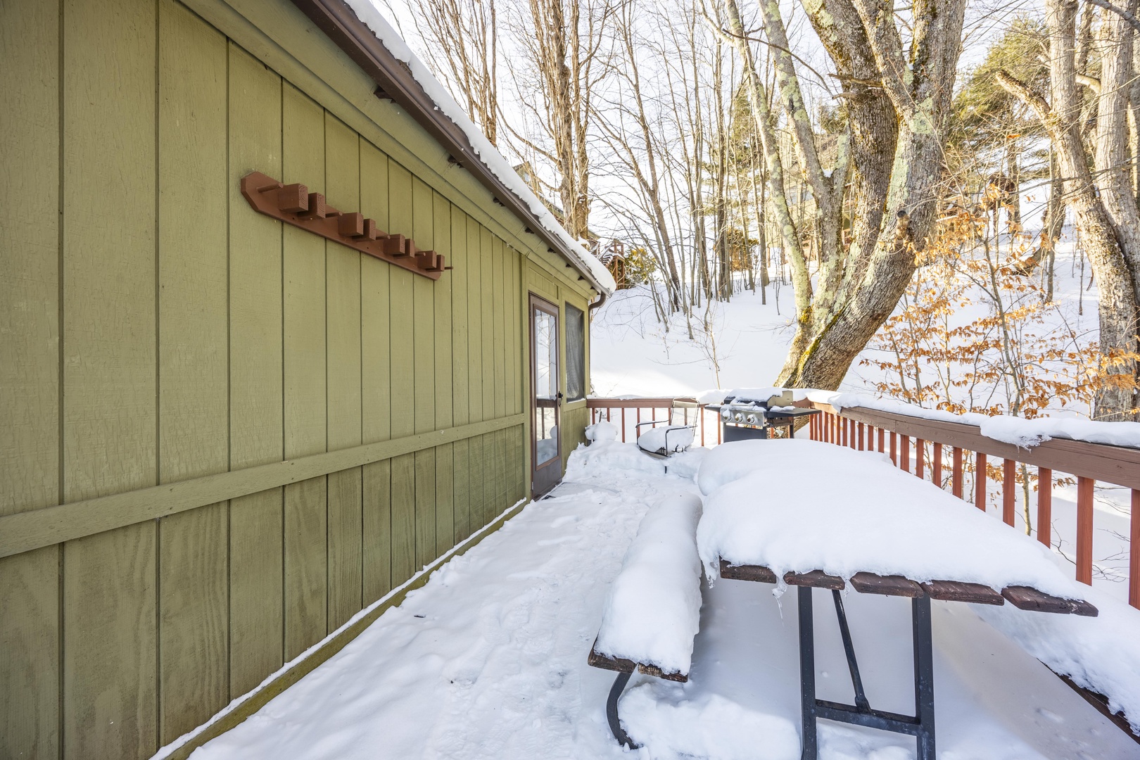Deck area with Gas grill