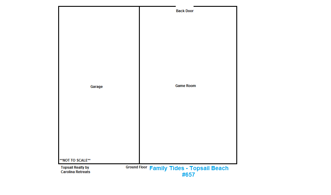 Family Tides - Topsail Beach - Floor Plan - Ground Floor