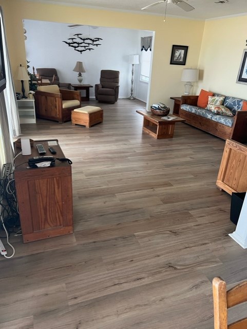 215 living area main showing new flooring