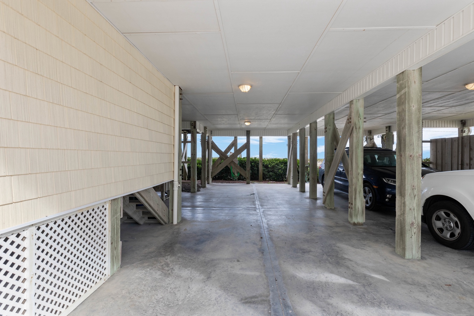 The covered carport