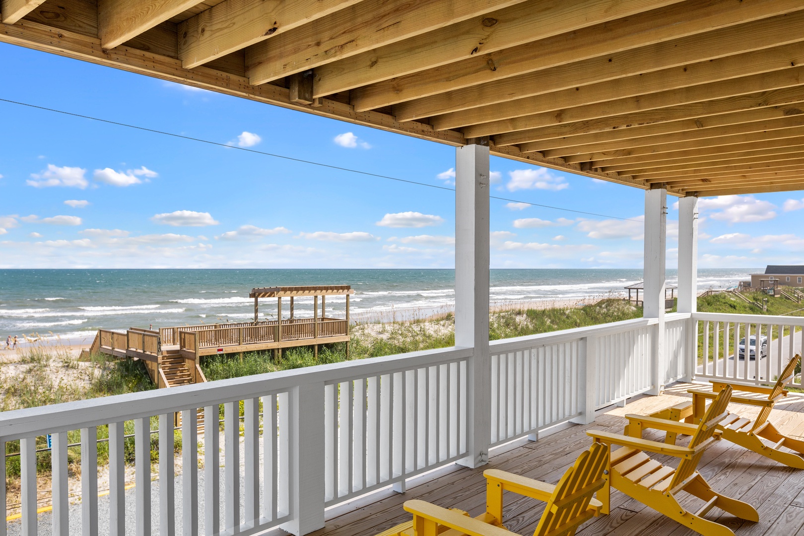 Second level oceanfront deck