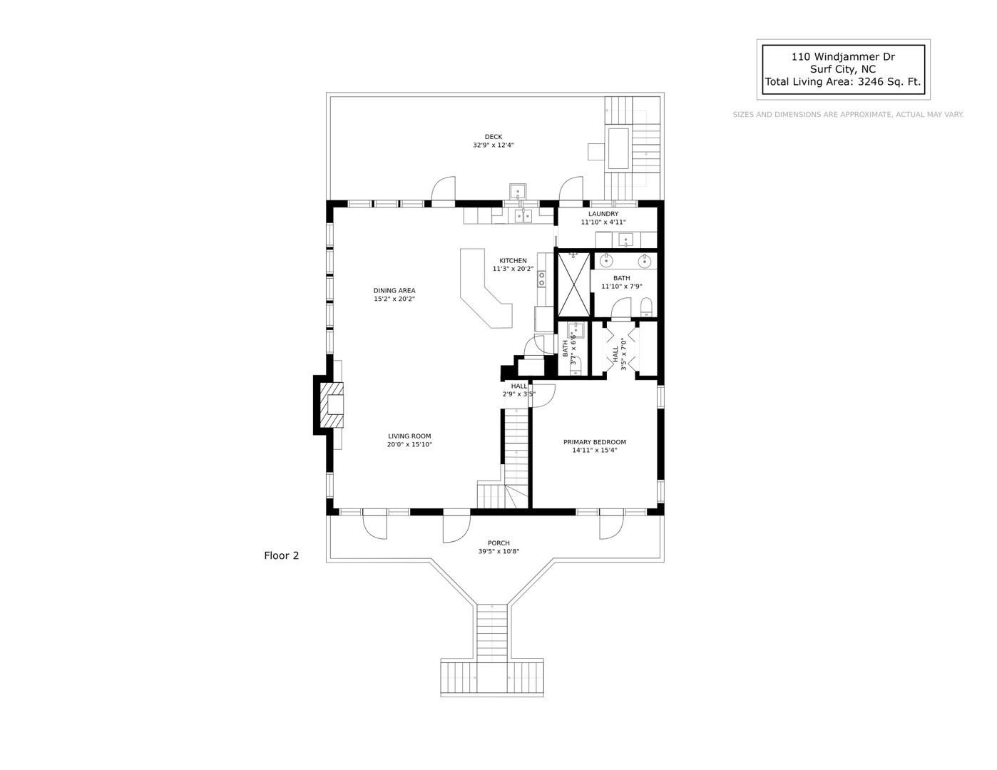 110 living level floor plan