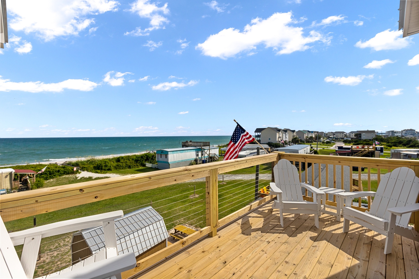 The Dunes C top floor deck with ocean views