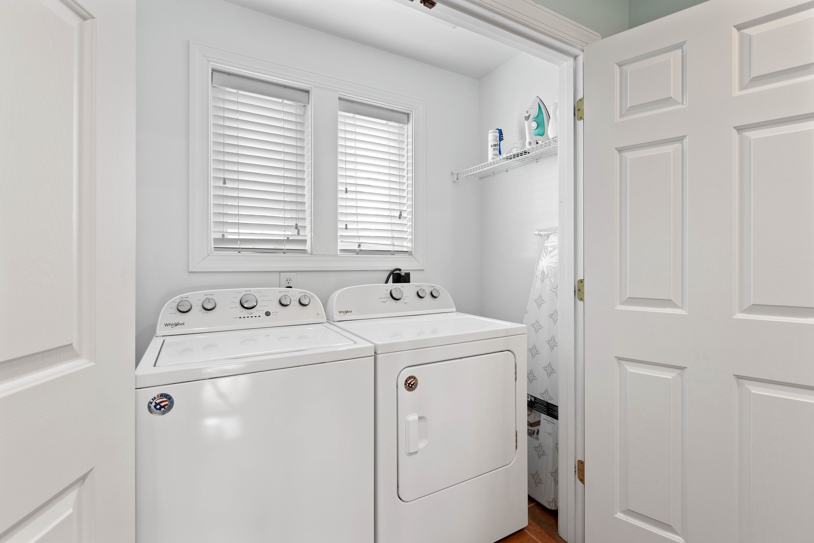The in-unit washer and dryer