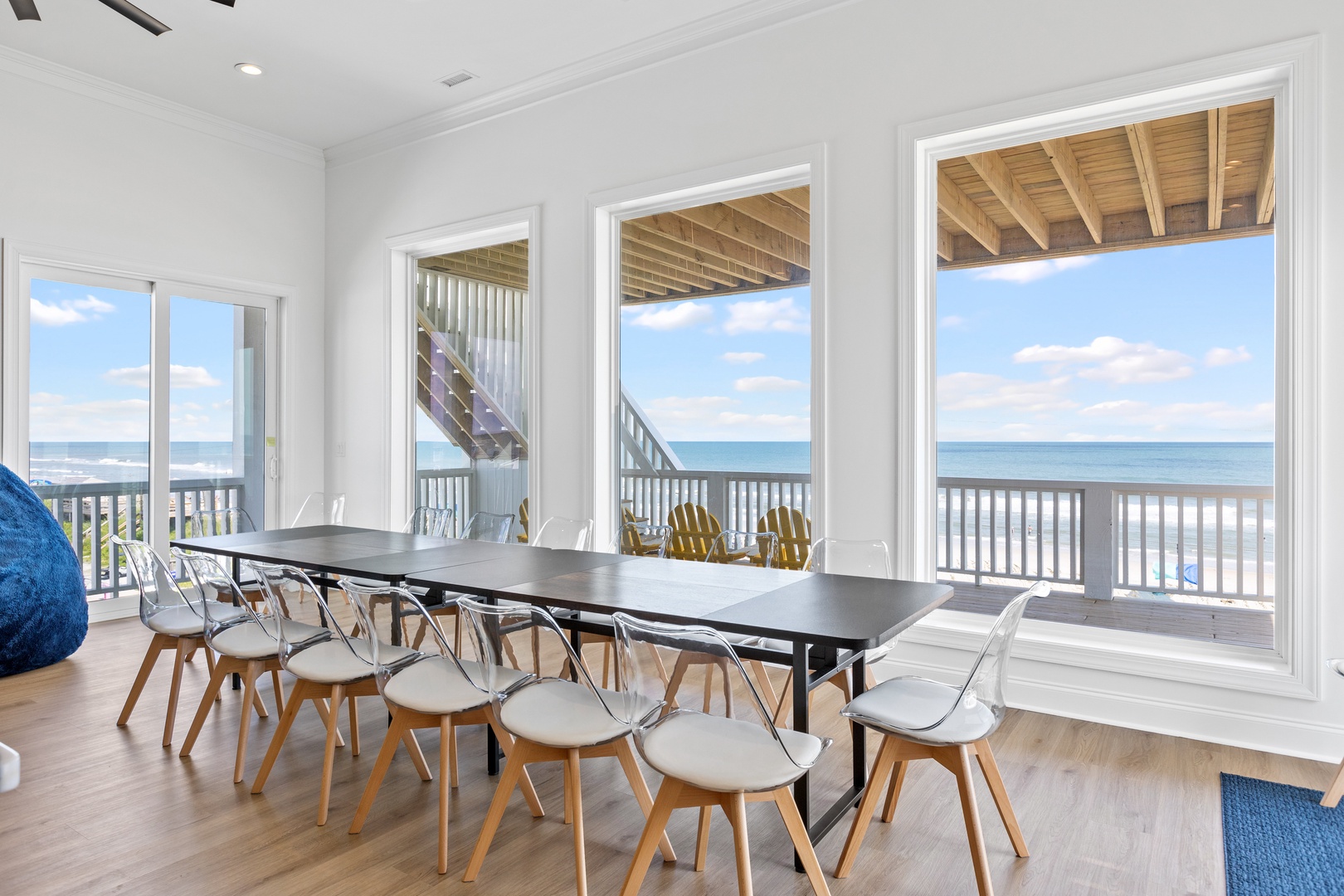 The dining area with seating for 12