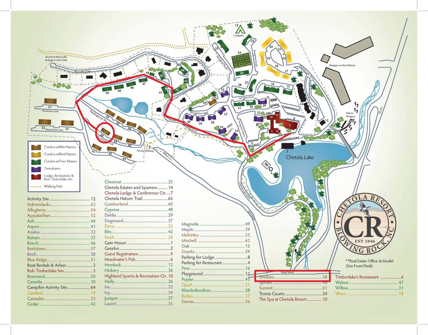 smokies property map