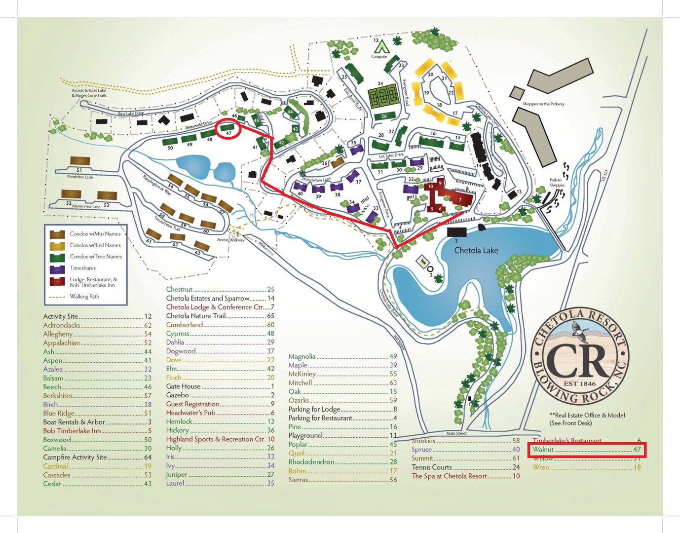 walnut property map