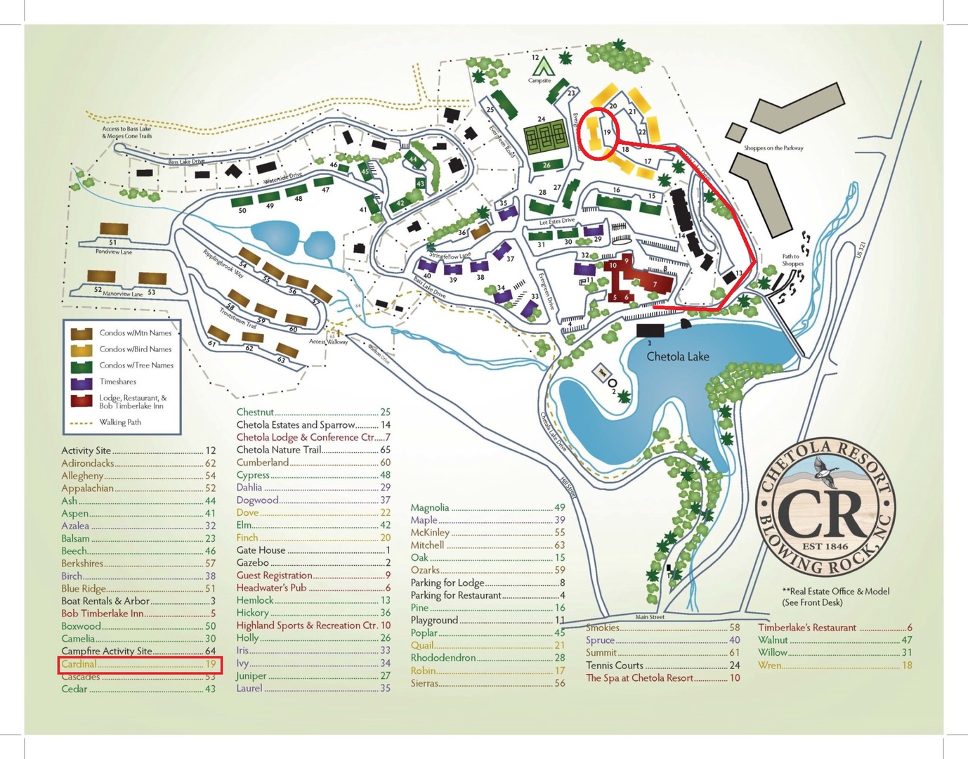 Cardinal property map
