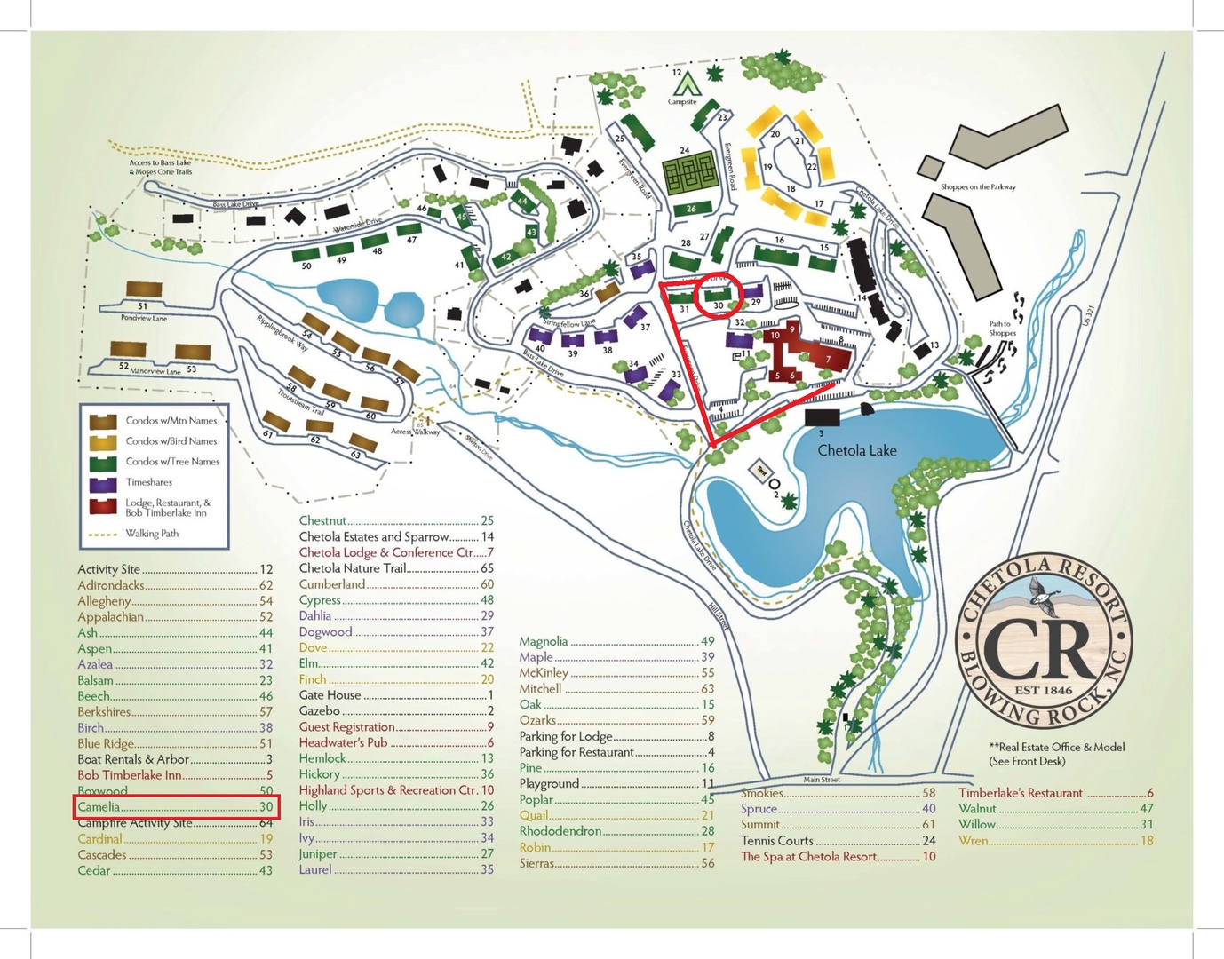 Camelia property map