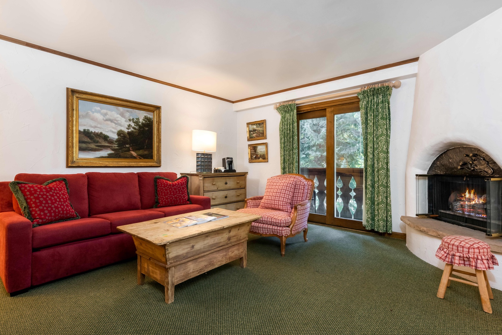 Living Area with Fireplace