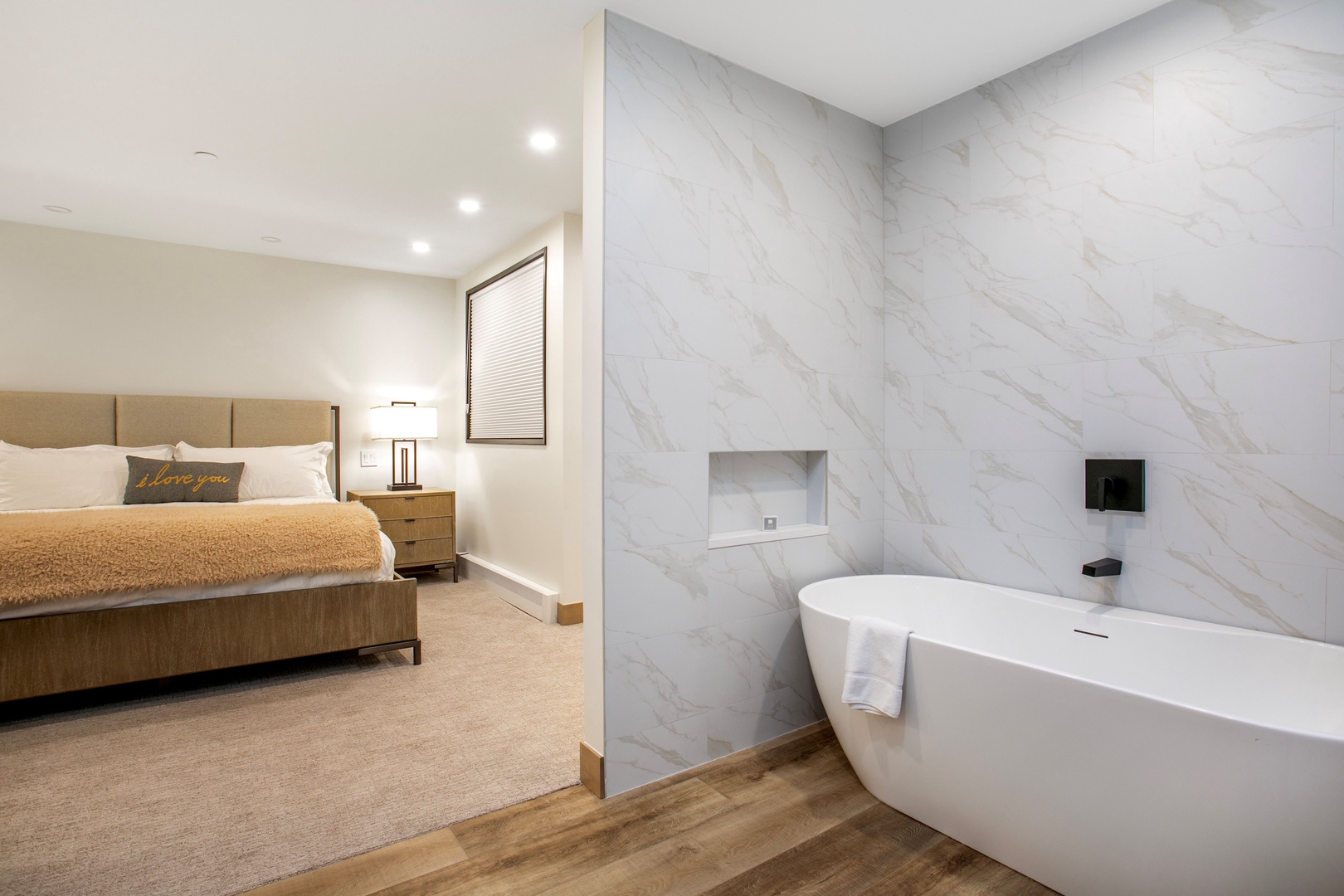 Bathtub and Bed