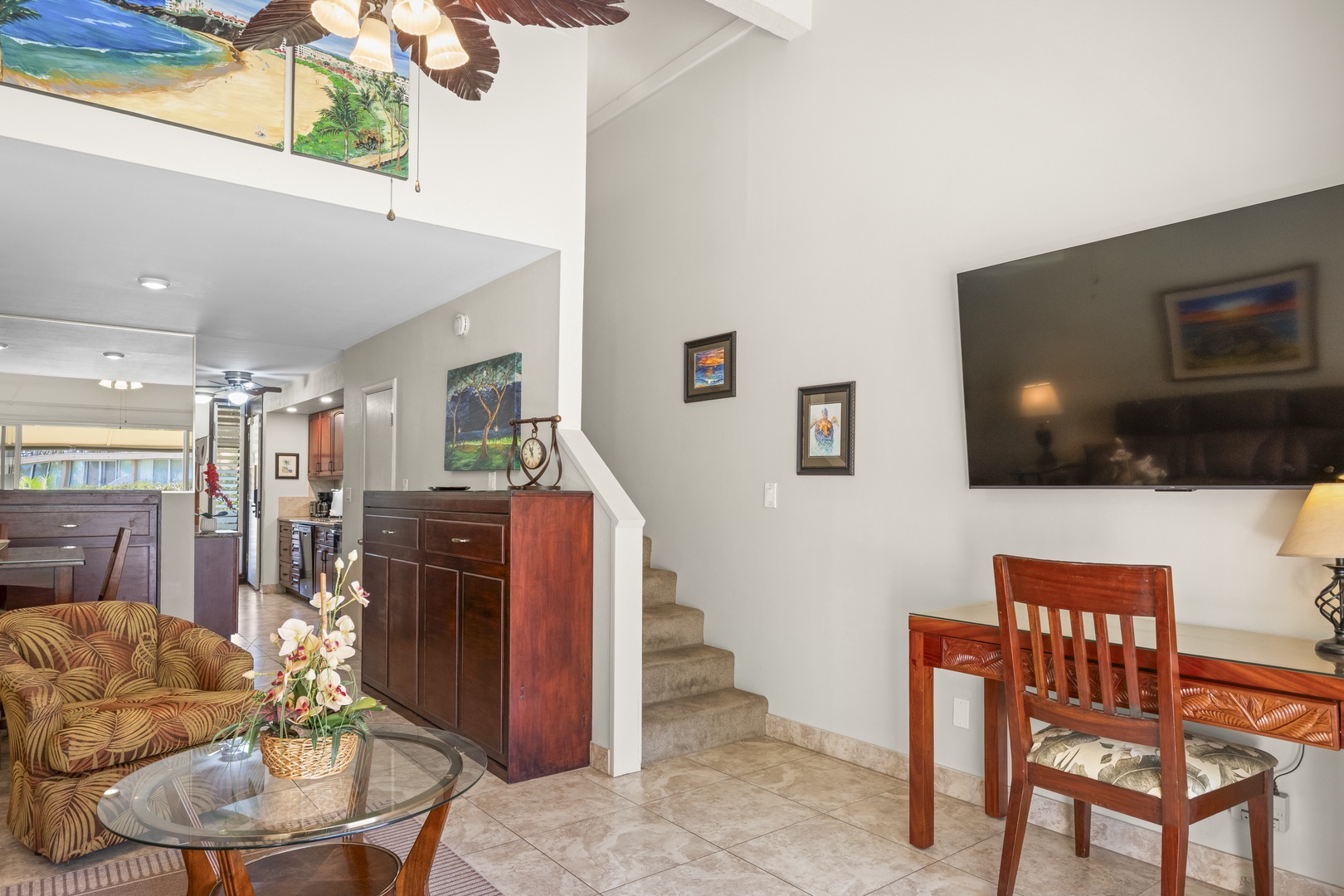 Step into your tropical retreat with vaulted ceilings, island-inspired décor, and open spaces that invite you to relax and unwind in comfort.
