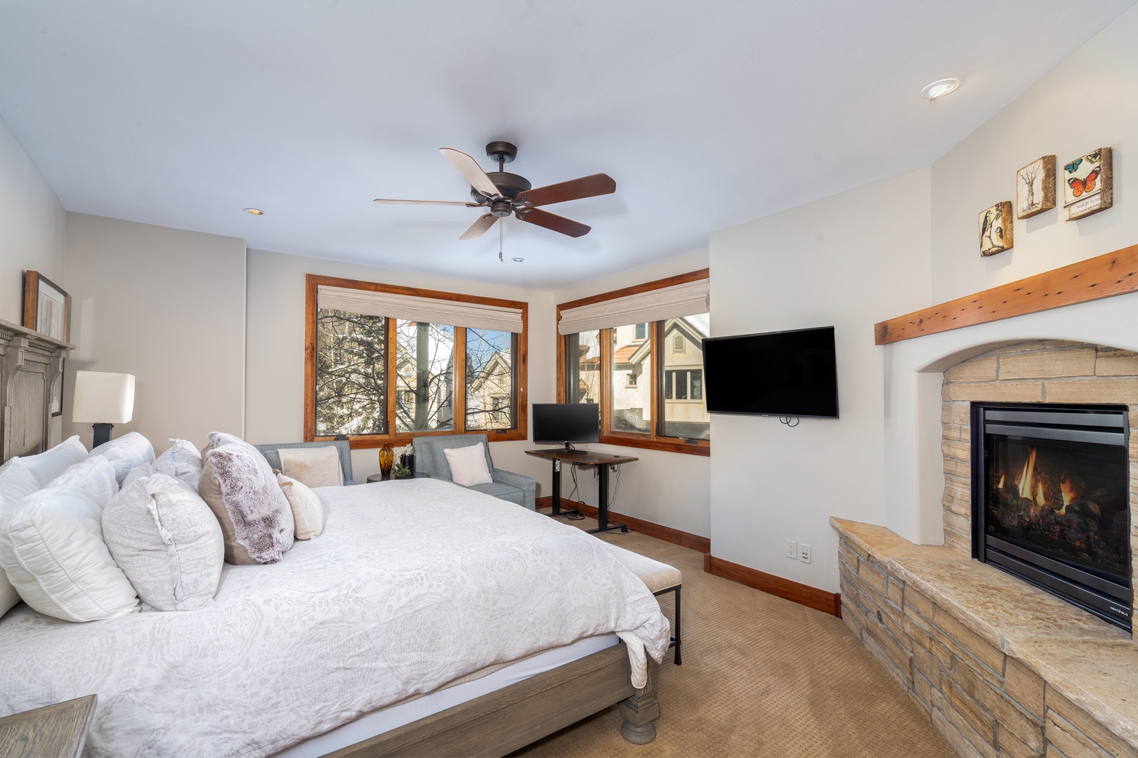 Guest Bedroom 3 - King Bed - Entry Level with home office set up